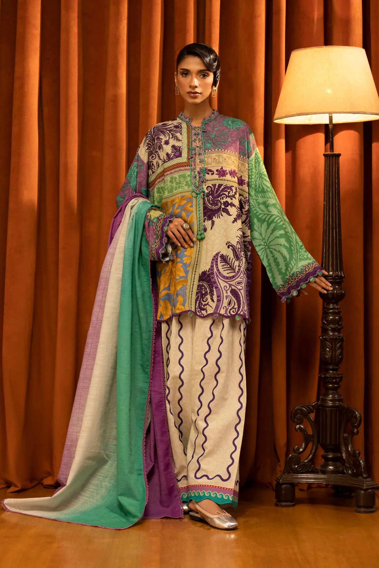 Sana Safinaz | Muzlin Winter 25 | 018B - Rang-e-Khaas