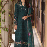 Noor by Saadia Asad | Eid Luxury Schiffli Laserkari 25 | D5- Teal