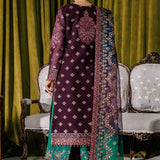 Alizeh Fashion Luxury Embroidered Chiffon 3Pc Suit AF-CH-2173-Nagar B Magenta