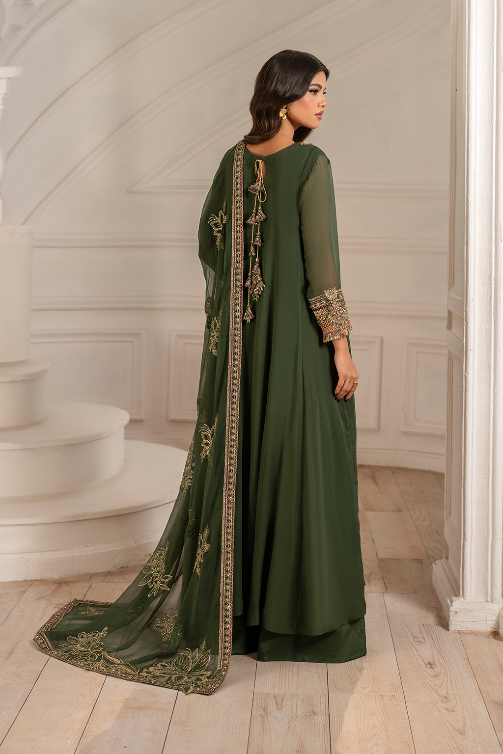 Iznik UE-416 Embroidered Chiffon