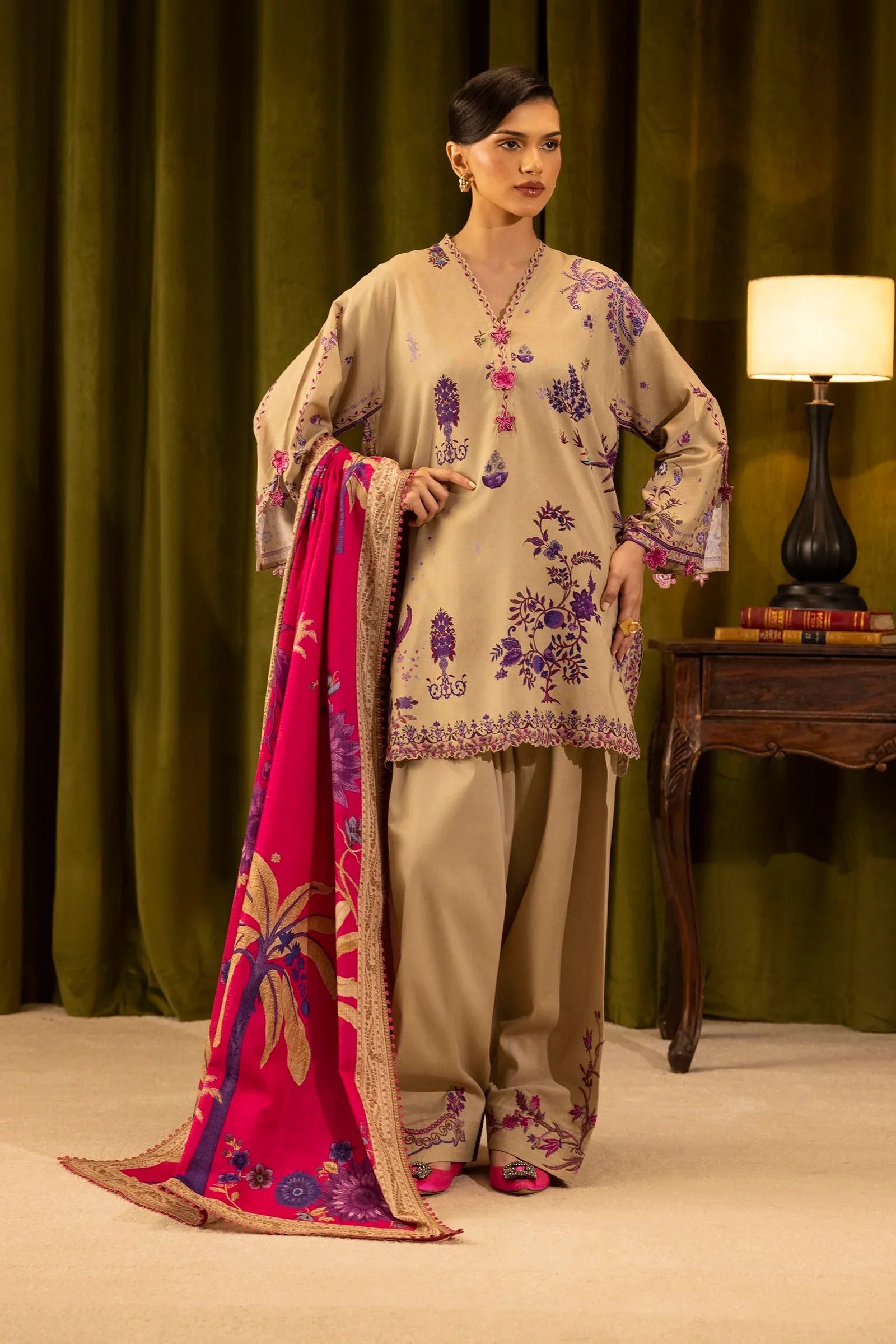 Sana Safinaz | Muzlin Winter 25 | 019A - Rang-e-Khaas