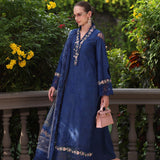 Noor by Saadia Asad | Eid Luxury Schiffli Laserkari 25 | D10- Royal Blue