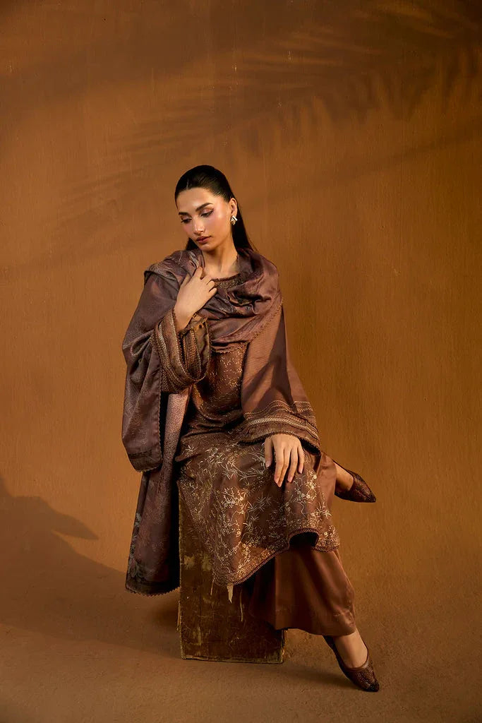 Sobia Nazir | Winter Shawl 25 | Design 1B - Rang-e-Khaas
