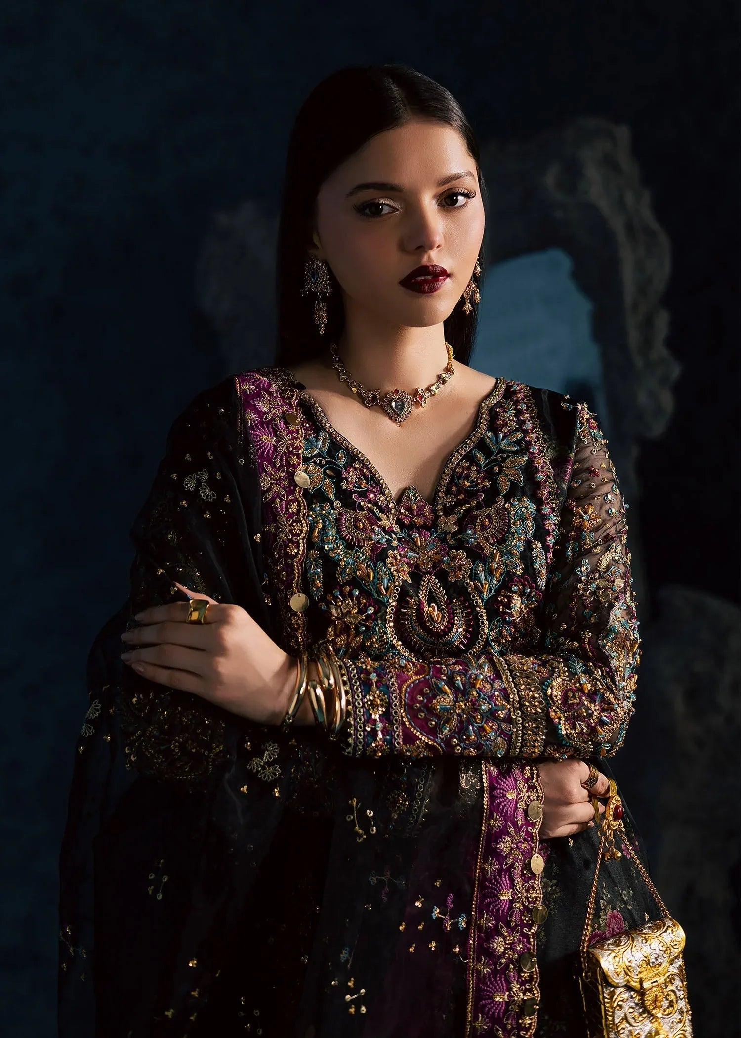 Maria Osama Khan | Lamhay Wedding Festive | MEHTAB - Rang-e-Khaas