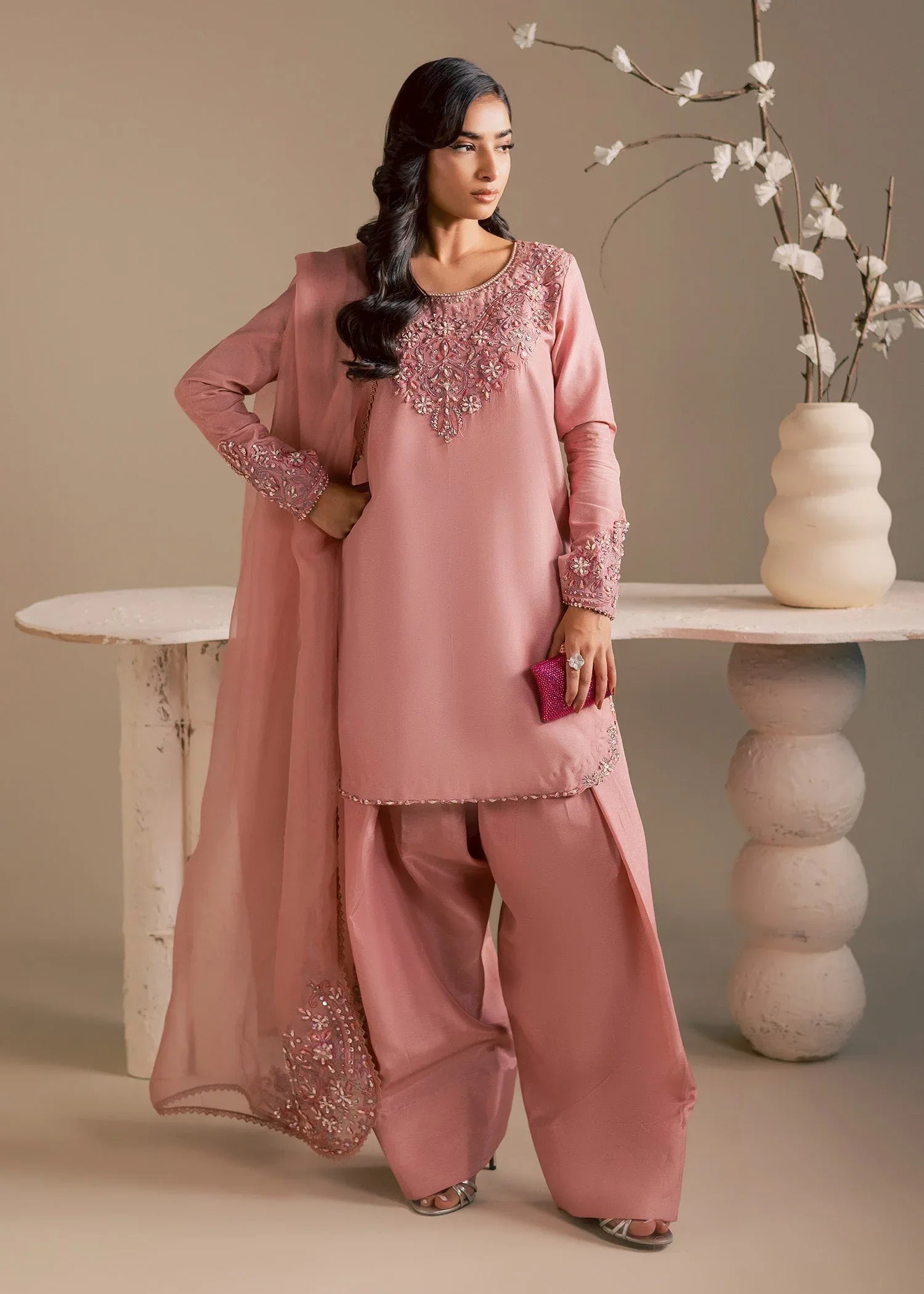 Maria Osama Khan | Noir Bliss Luxury Formals | Blush Dew - Rang-e-Khaas