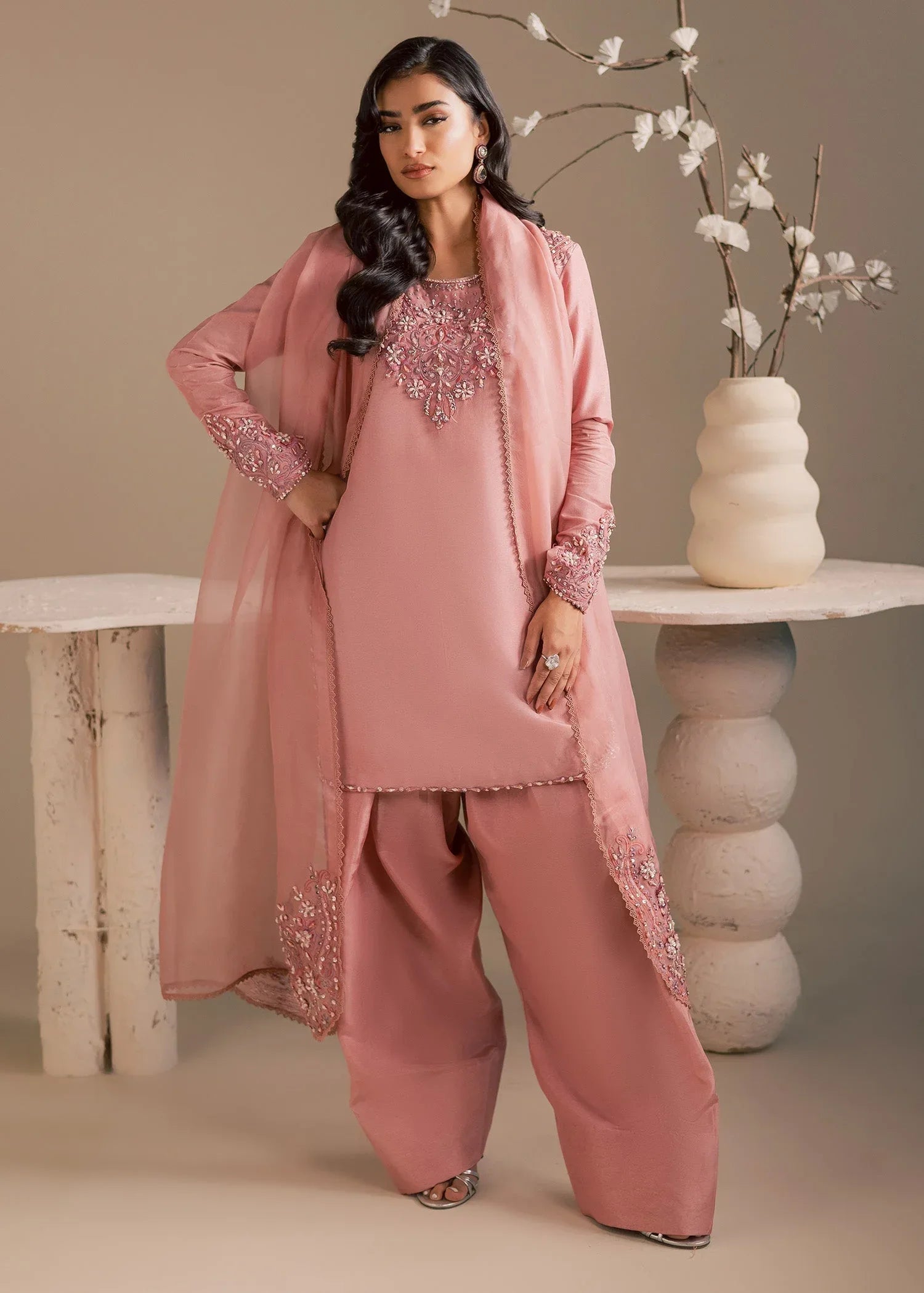 Maria Osama Khan | Noir Bliss Luxury Formals | Blush Dew - Rang-e-Khaas