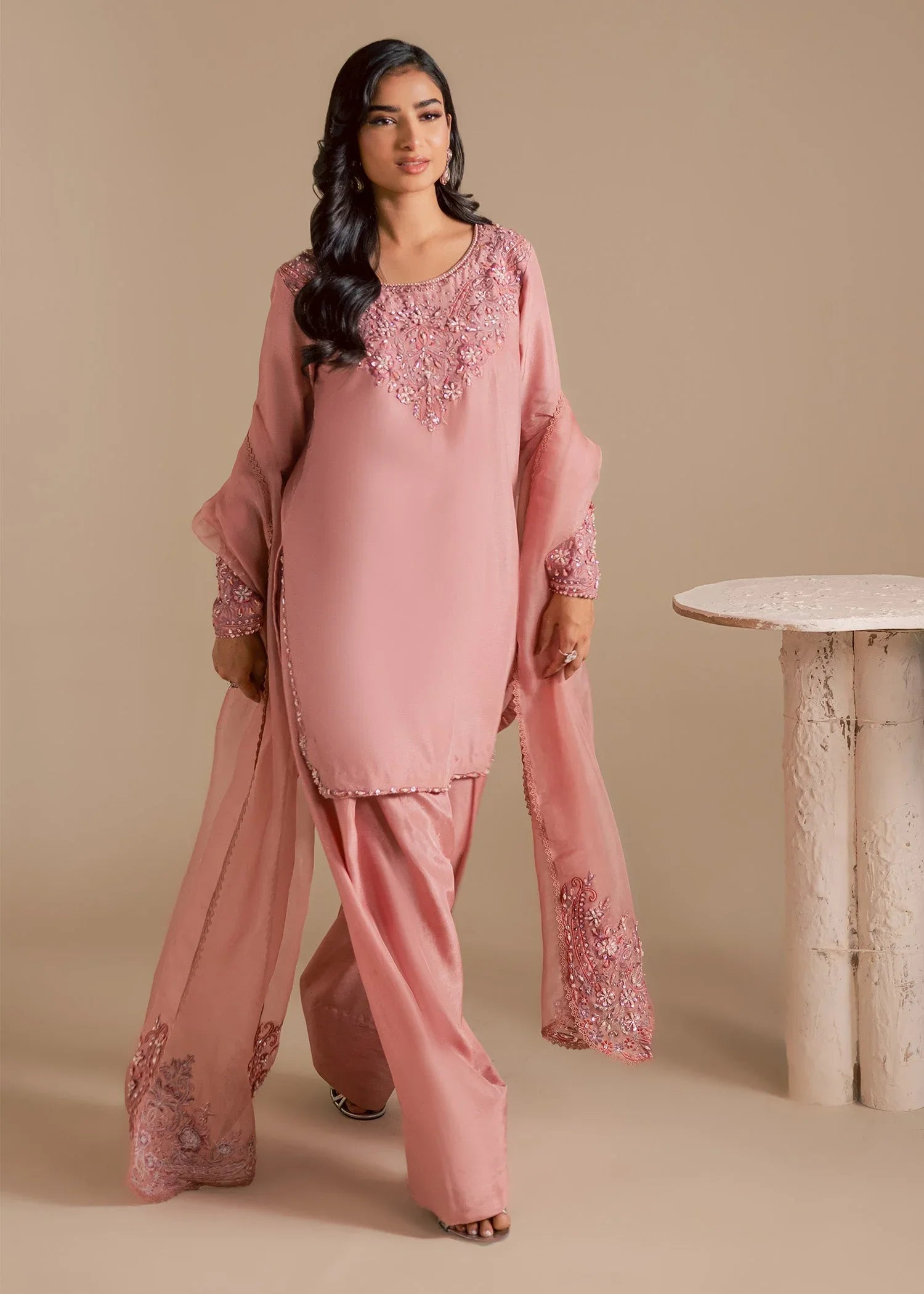 Maria Osama Khan | Noir Bliss Luxury Formals | Blush Dew - Rang-e-Khaas