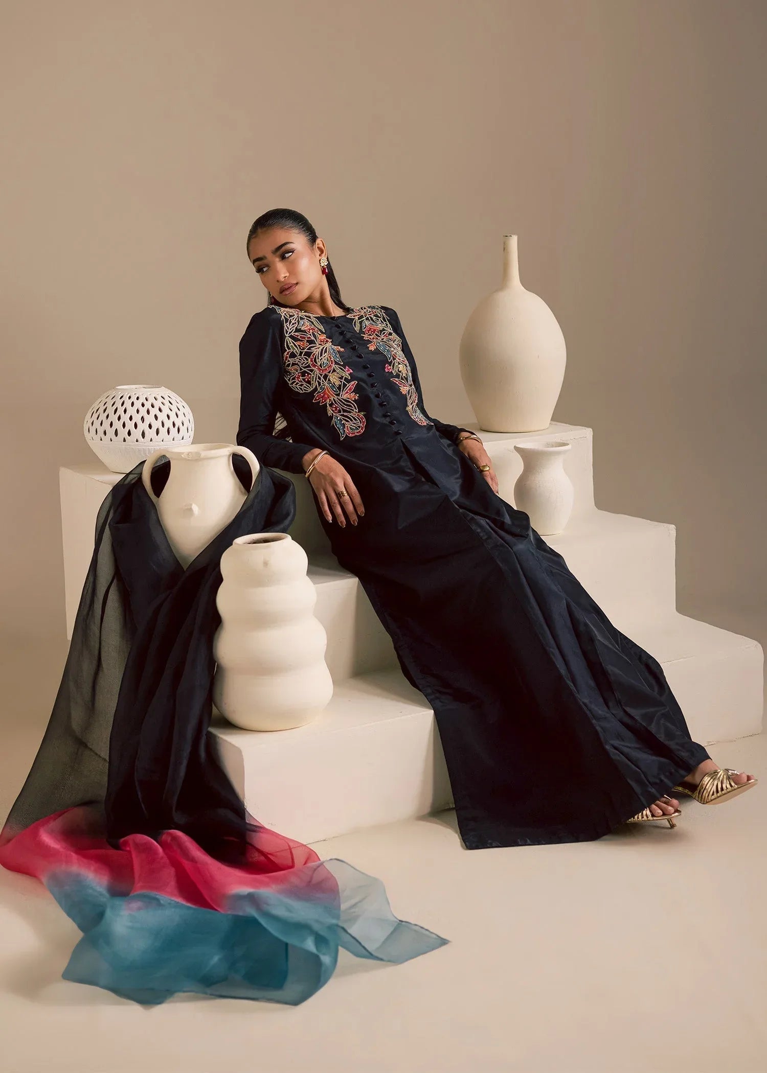 Maria Osama Khan | Noir Bliss Luxury Formals | Midnight Noir - Rang-e-Khaas
