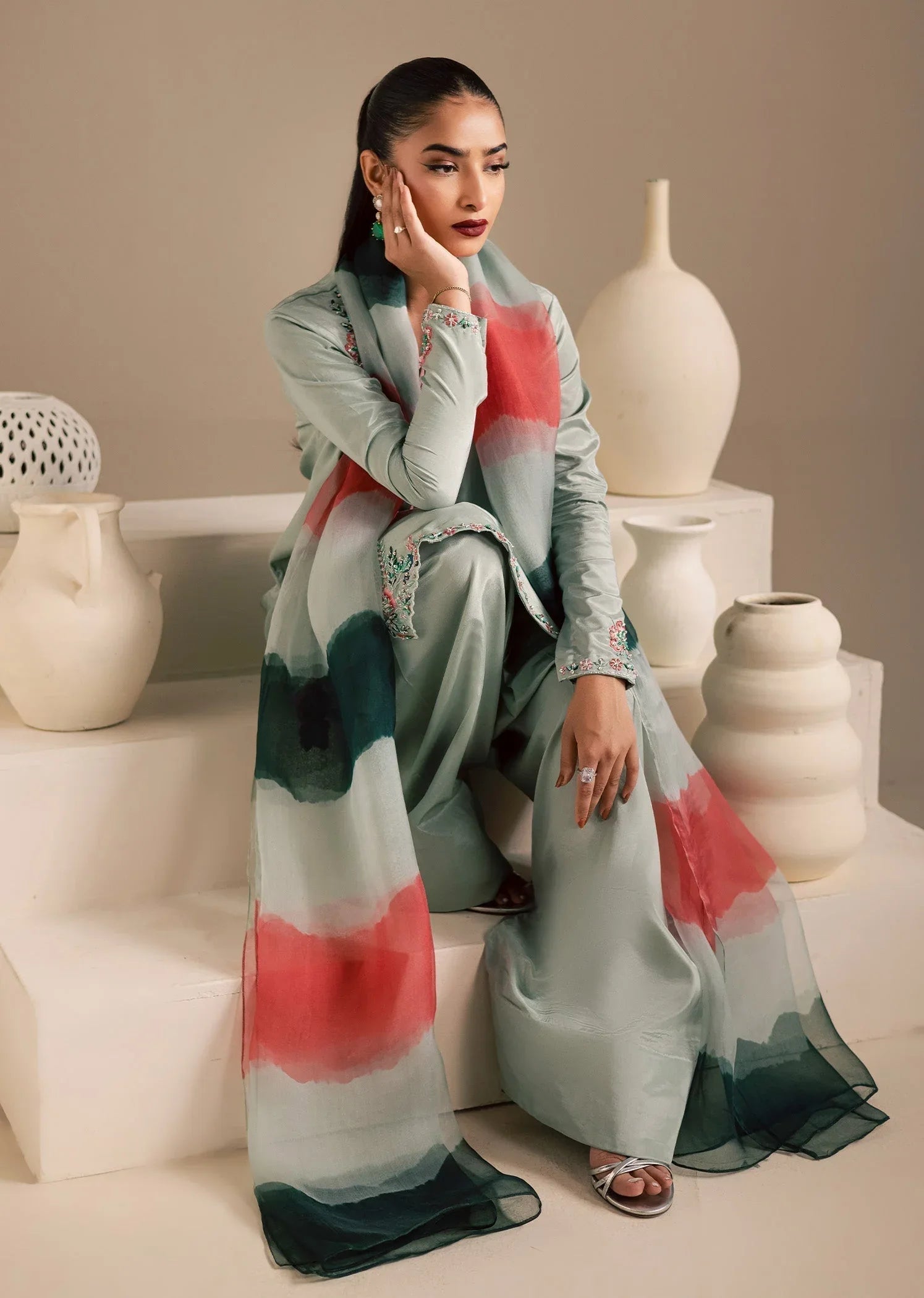 Maria Osama Khan | Noir Bliss Luxury Formals | Ash Mist - Rang-e-Khaas