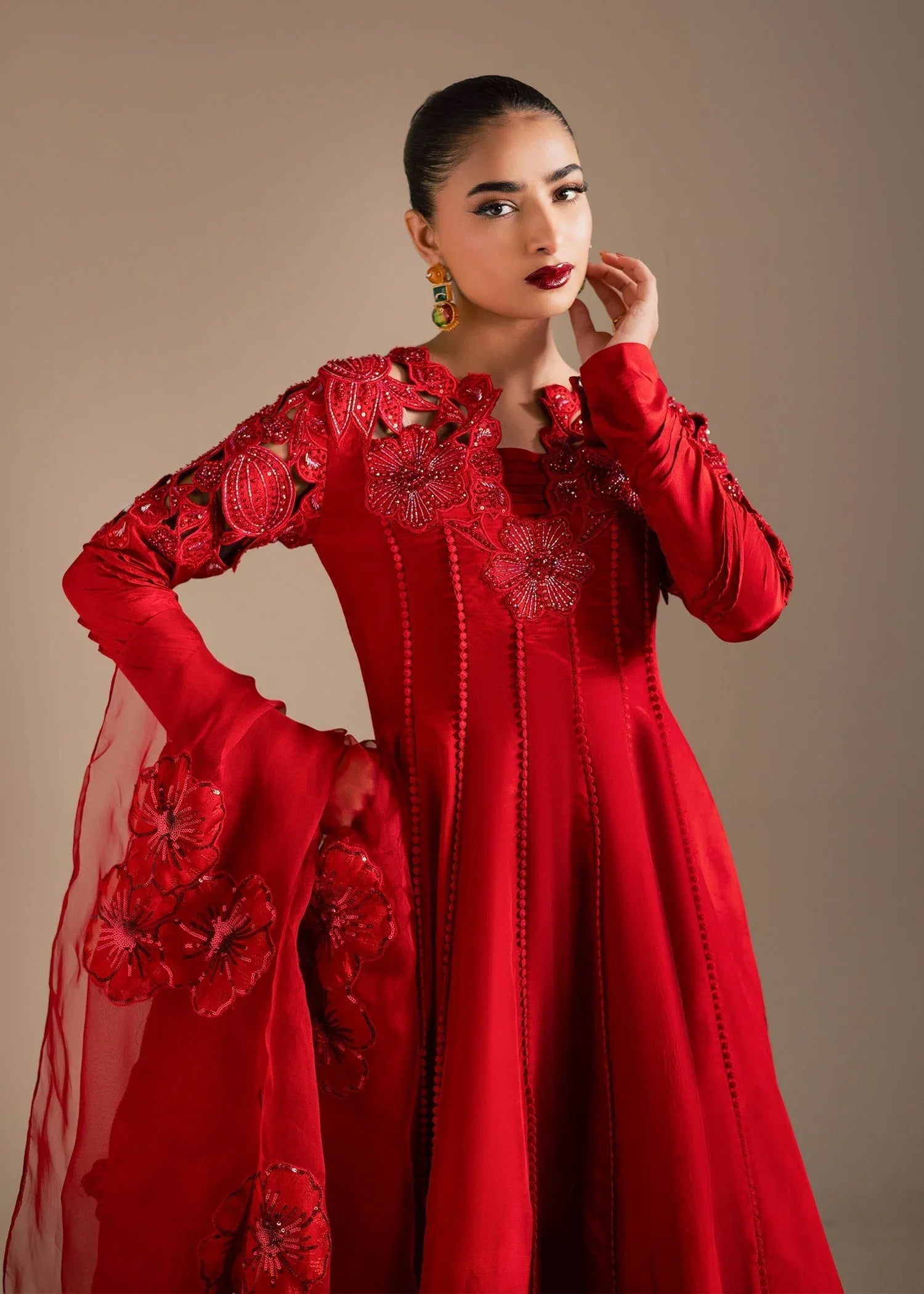 Maria Osama Khan | Noir Bliss Luxury Formals | Scarlet Mirage - Rang-e-Khaas