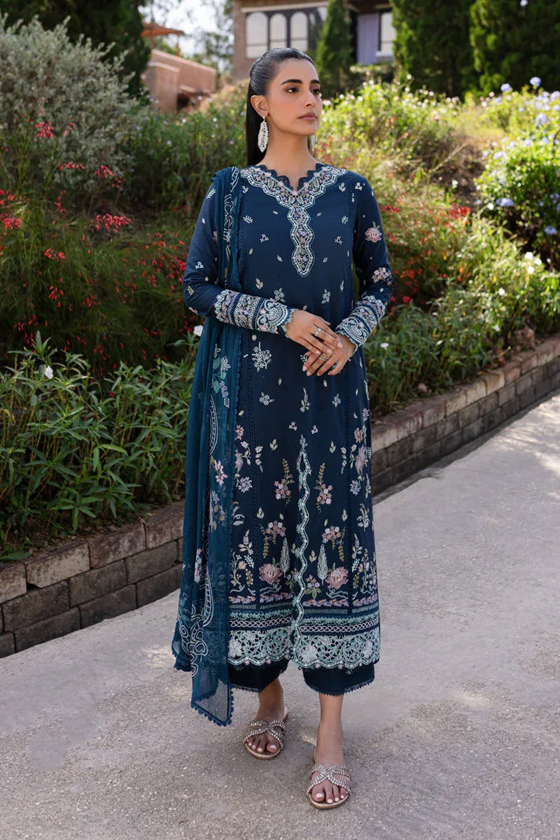 Qalamkar | Q Line Lawn 25 | QM-01 Bleu - Rang-e-Khaas