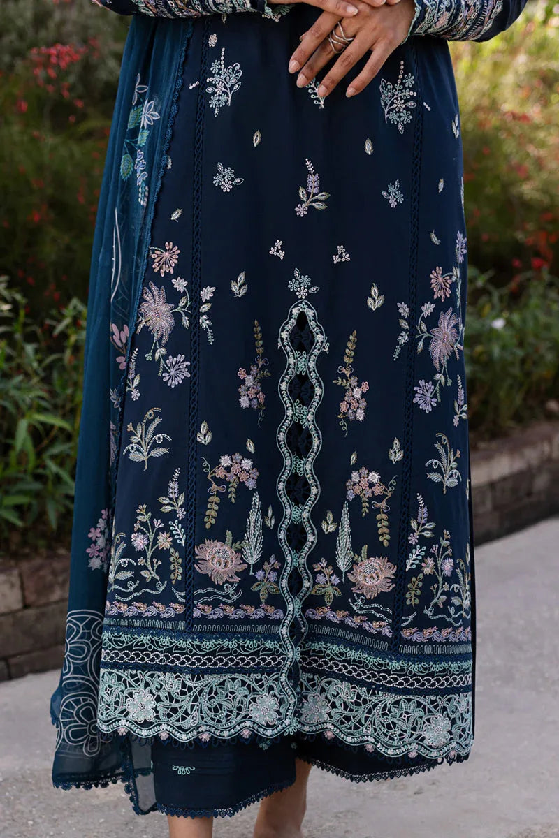 Qalamkar | Q Line Lawn 25 | QM-01 Bleu - Rang-e-Khaas