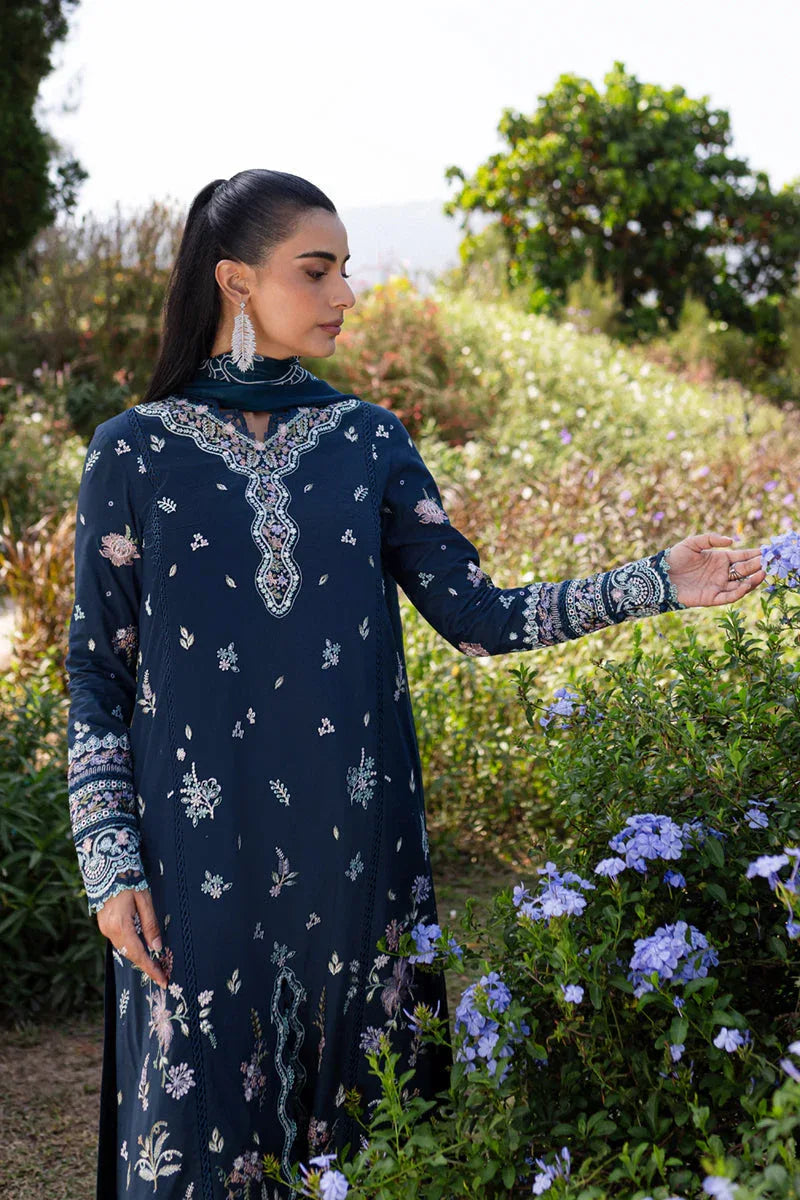 Qalamkar | Q Line Lawn 25 | QM-01 Bleu - Rang-e-Khaas
