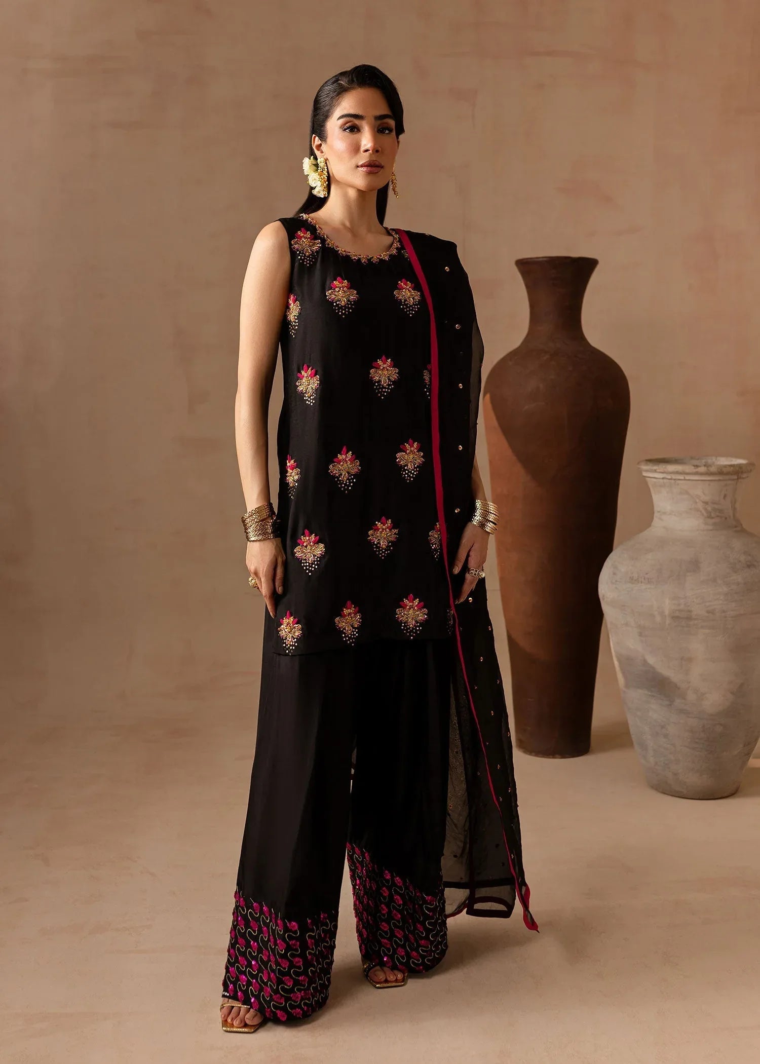Maria Osama Khan | Noir Bliss Luxury Formals | Charcoal Charm - Rang-e-Khaas