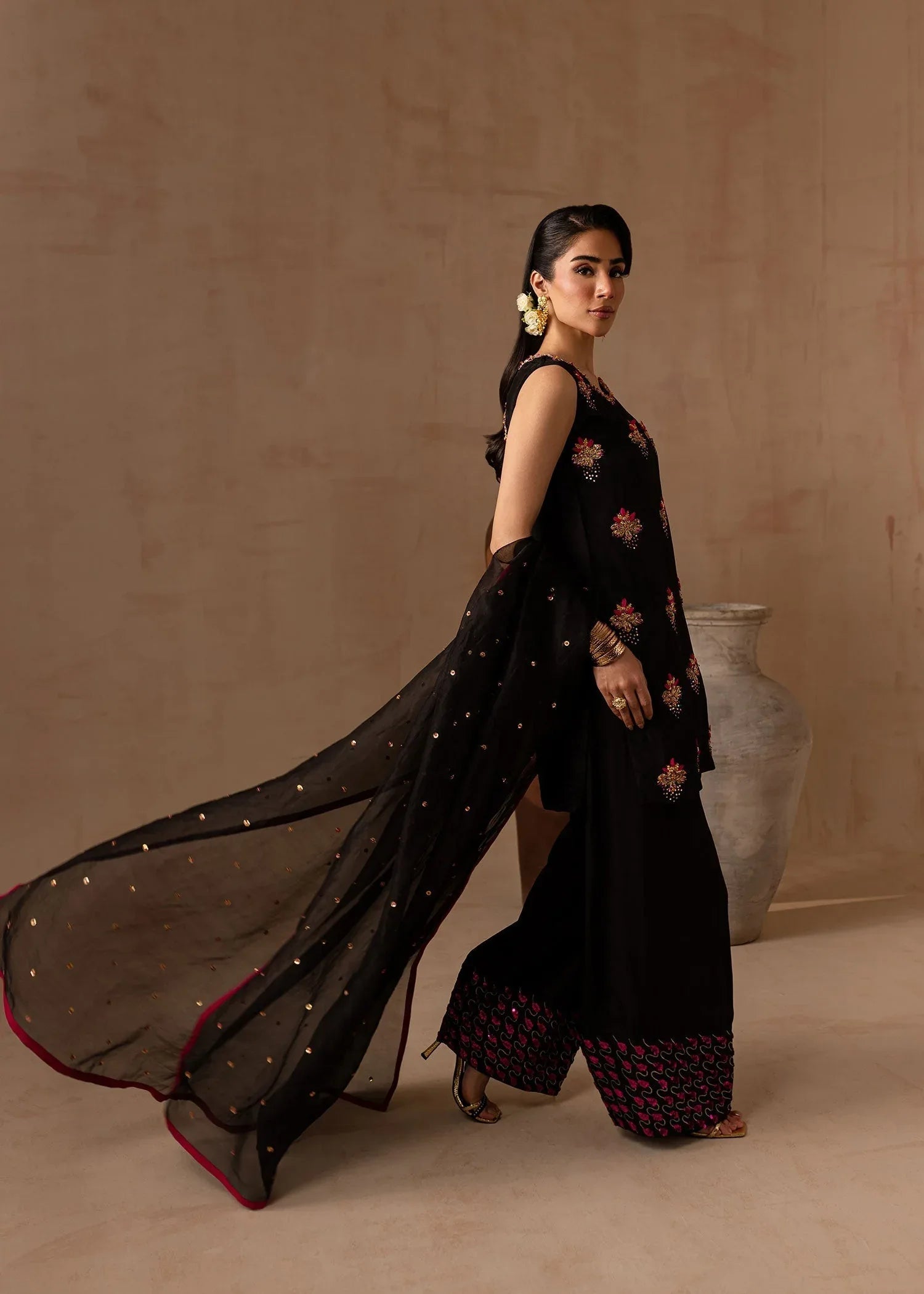 Maria Osama Khan | Noir Bliss Luxury Formals | Charcoal Charm - Rang-e-Khaas