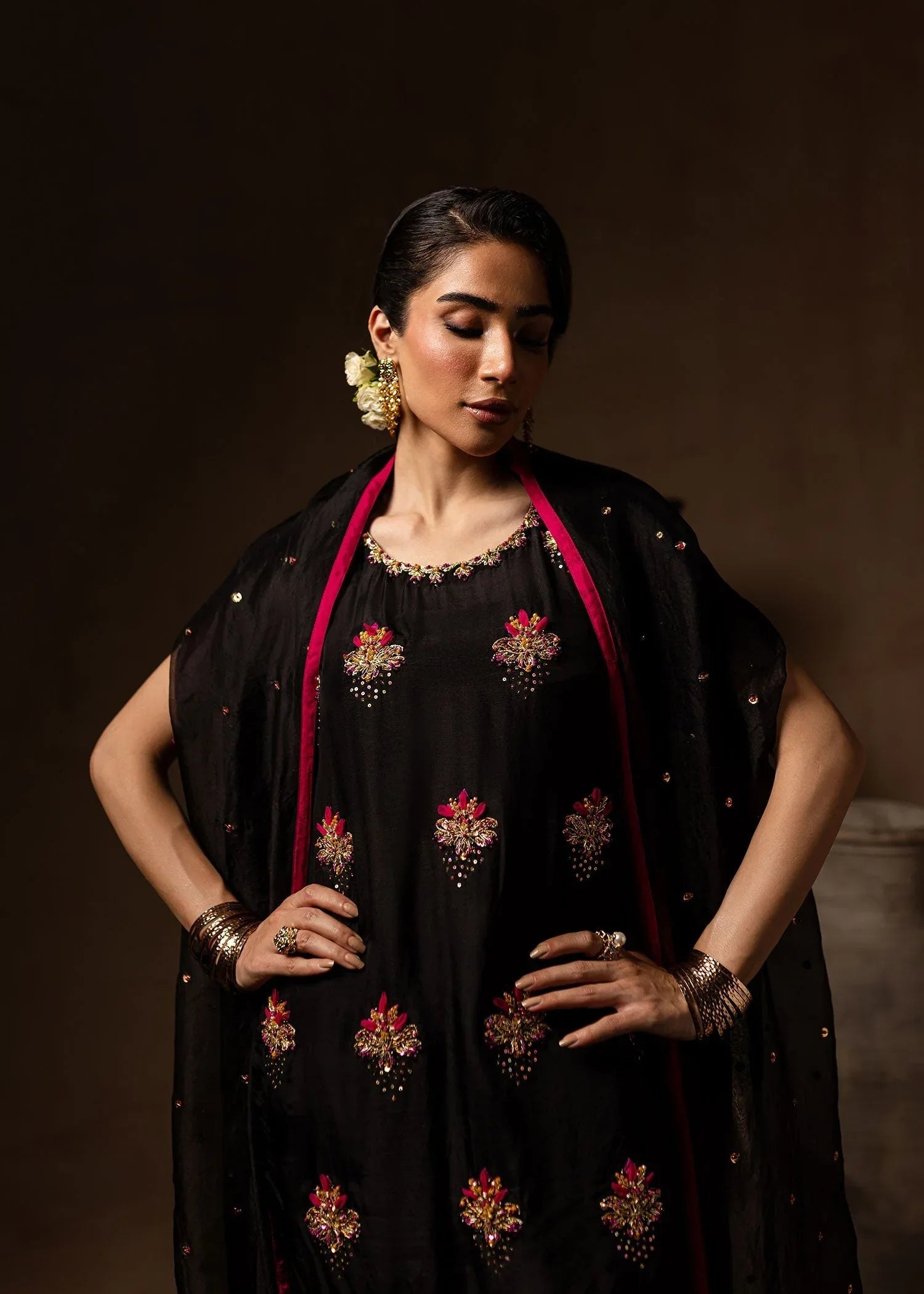 Maria Osama Khan | Noir Bliss Luxury Formals | Charcoal Charm - Rang-e-Khaas