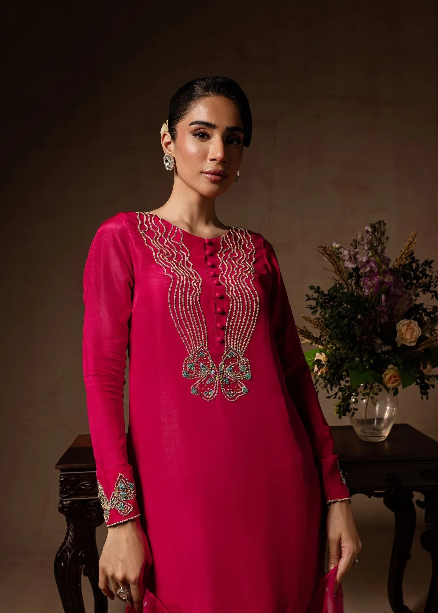 Maria Osama Khan | Noir Bliss Luxury Formals | Peony - Rang-e-Khaas