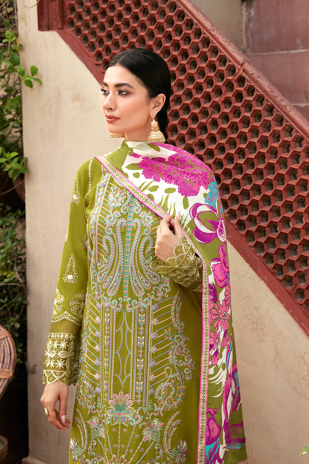 Ramsha | Mashaal Luxury Lawn | L-807 - Rang-e-Khaas