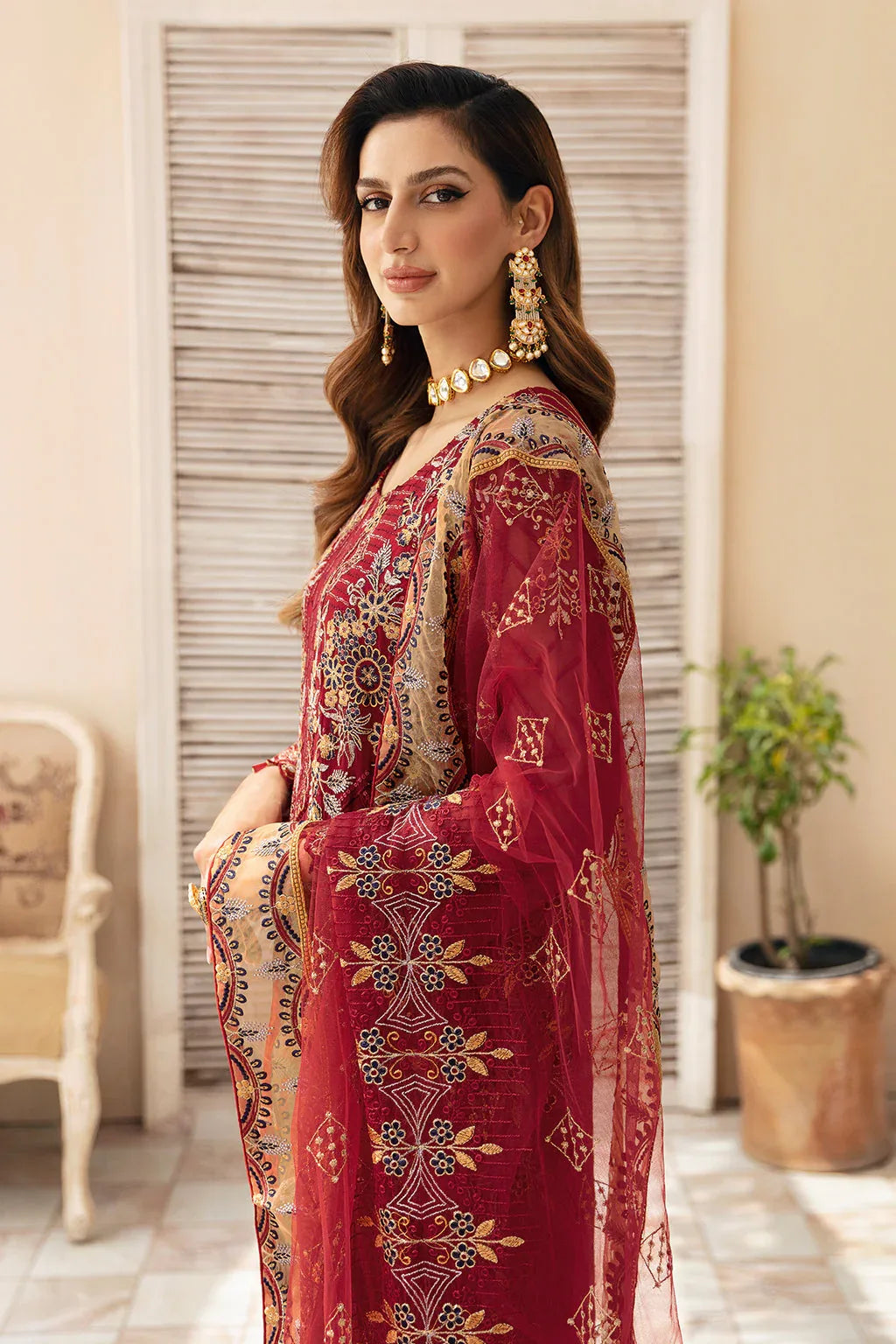 Ramsha | Chevron Chiffon Collection | A-907 - Rang-e-Khaas