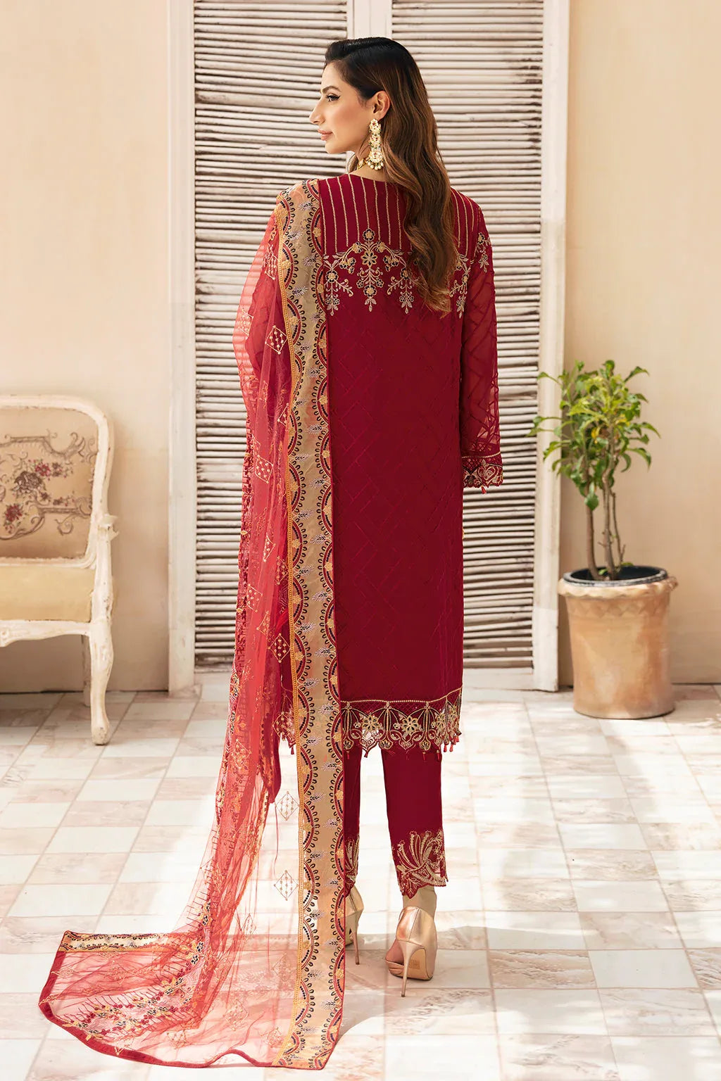 Ramsha | Chevron Chiffon Collection | A-907 - Rang-e-Khaas