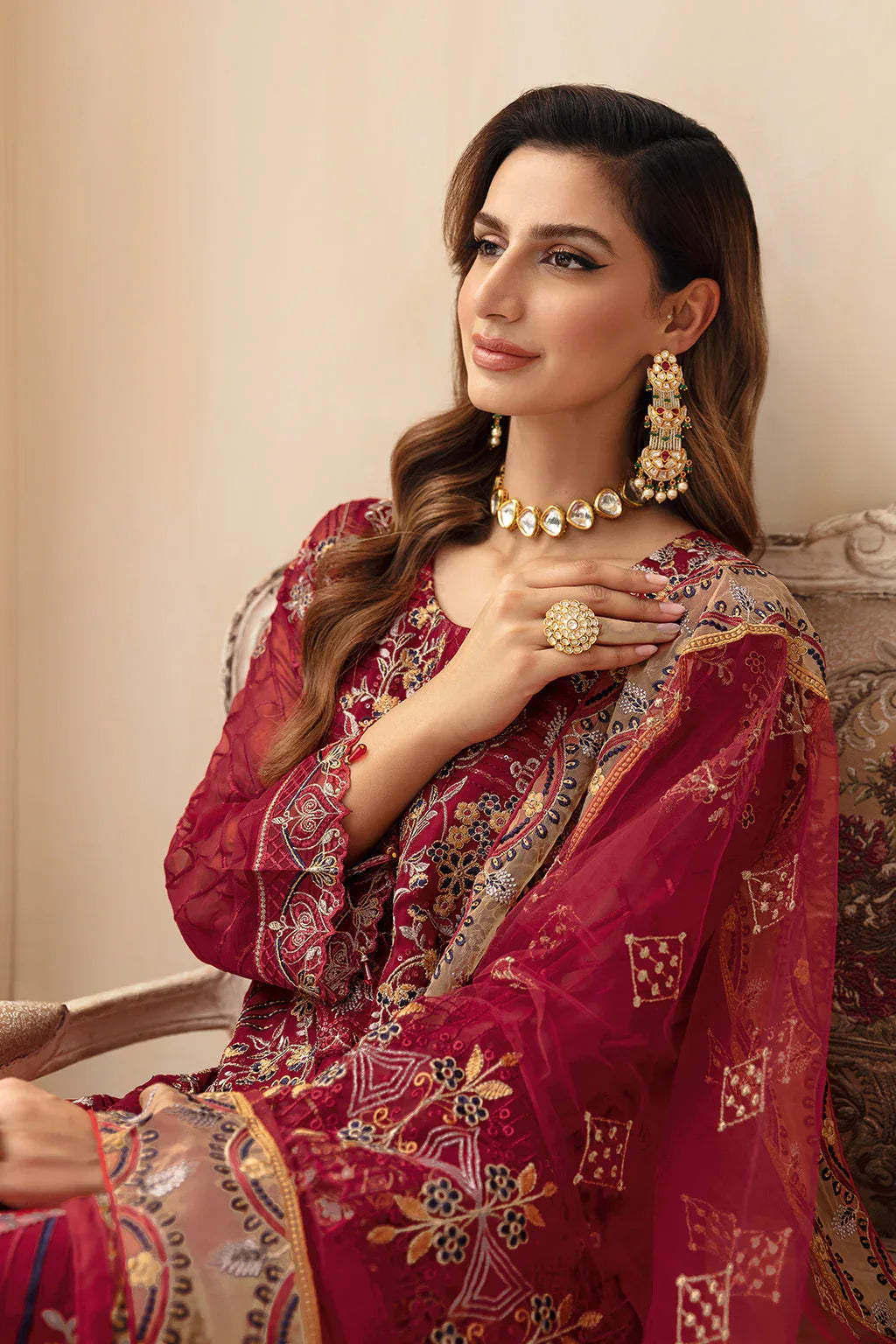 Ramsha | Chevron Chiffon Collection | A-907 - Rang-e-Khaas