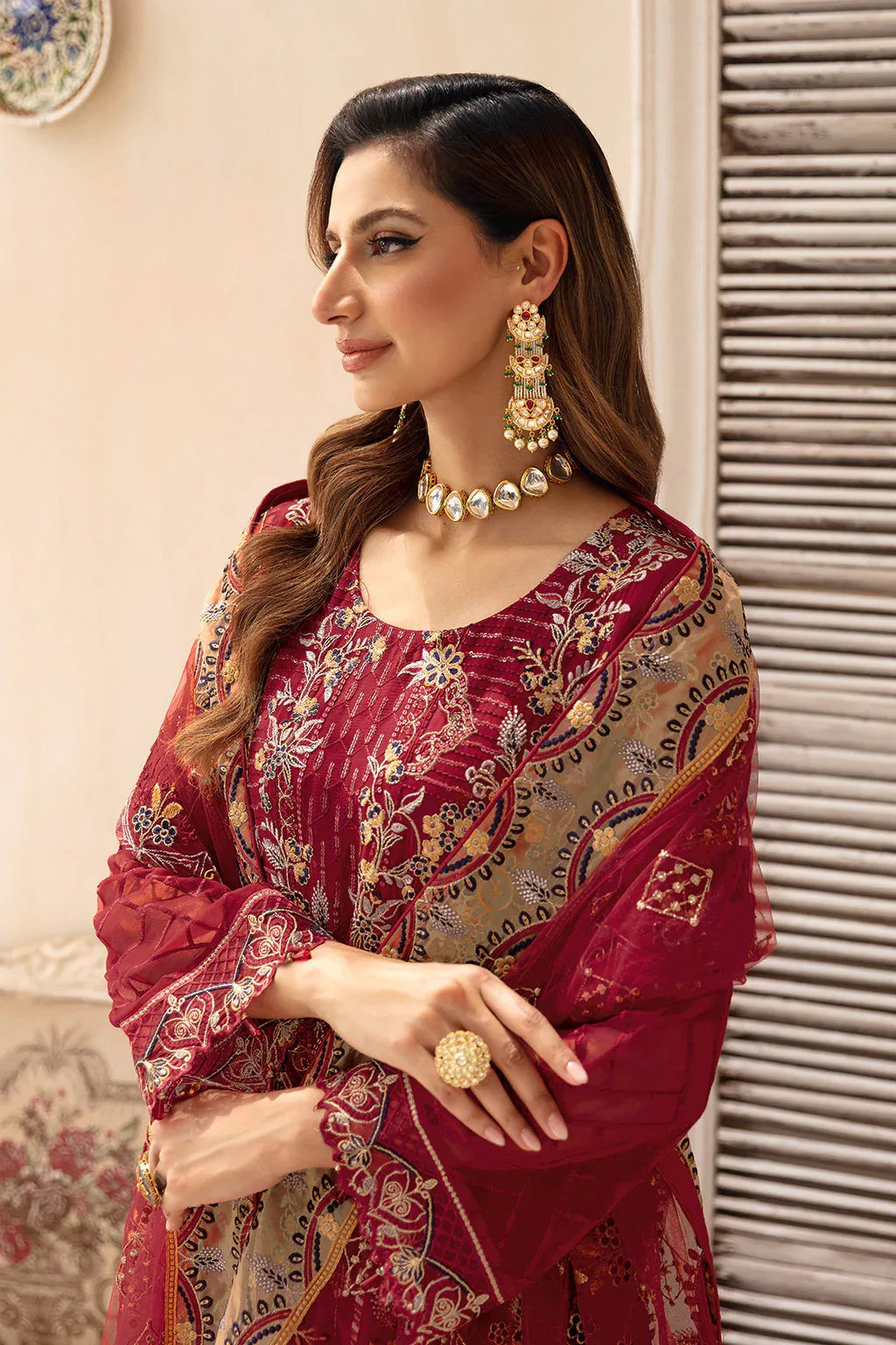 Ramsha | Chevron Chiffon Collection | A-907 - Rang-e-Khaas