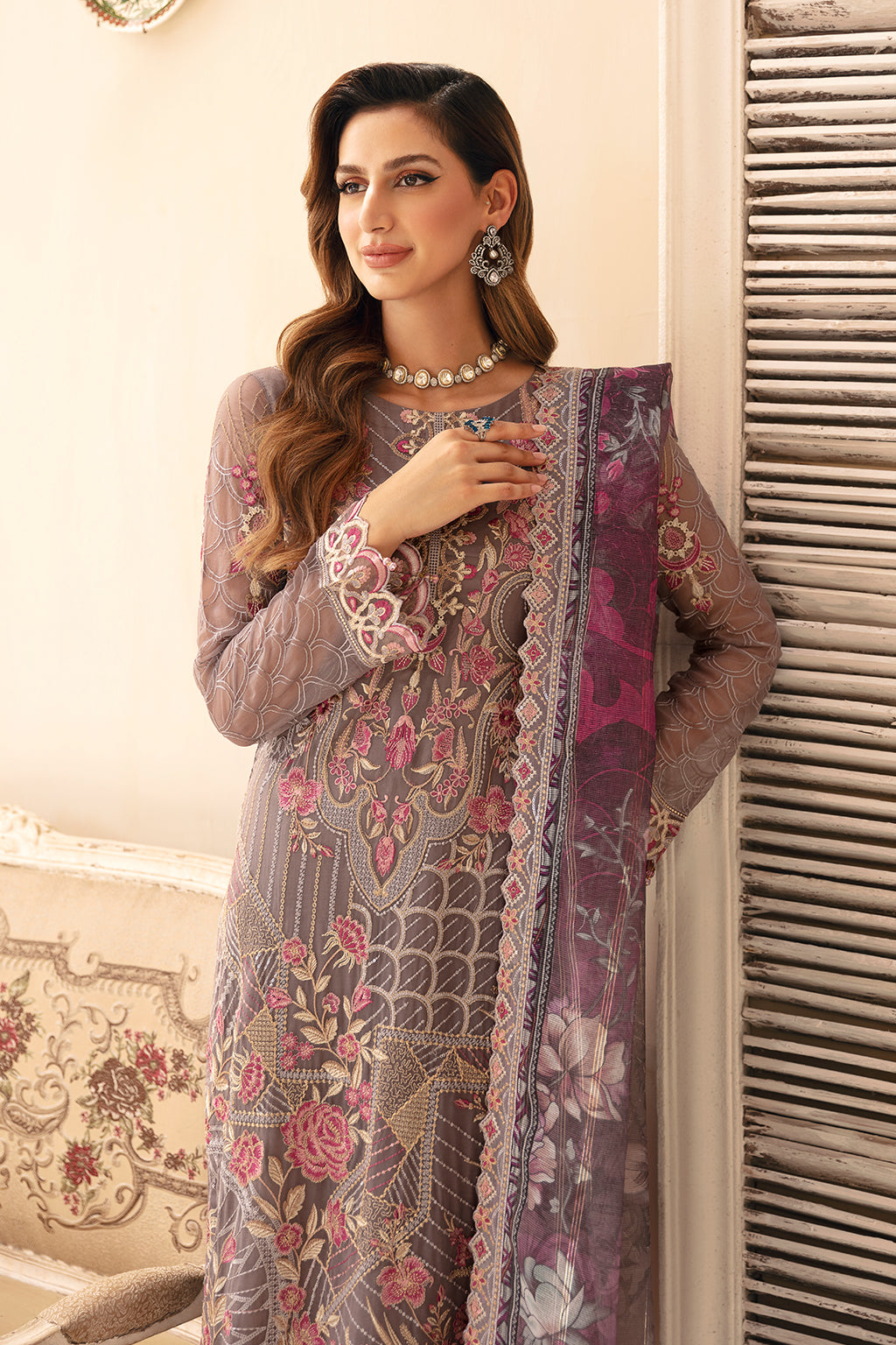 Ramsha | Chevron Chiffon Collection | A-908