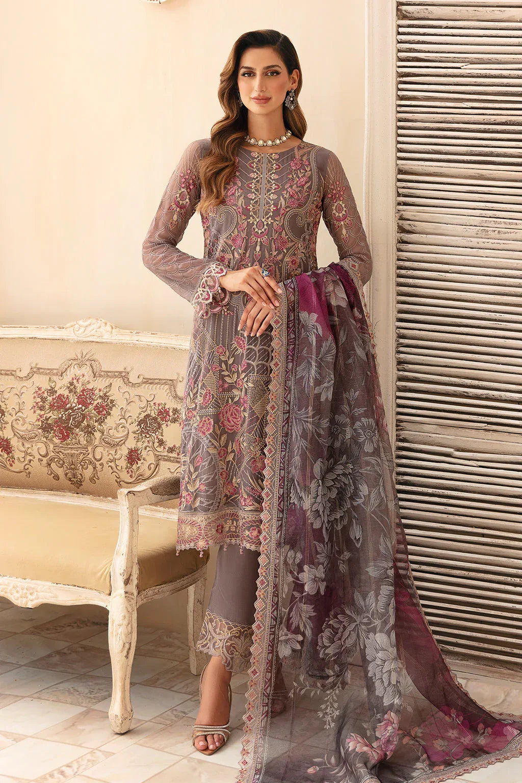 Ramsha | Chevron Chiffon Collection | A-908 - Rang-e-Khaas
