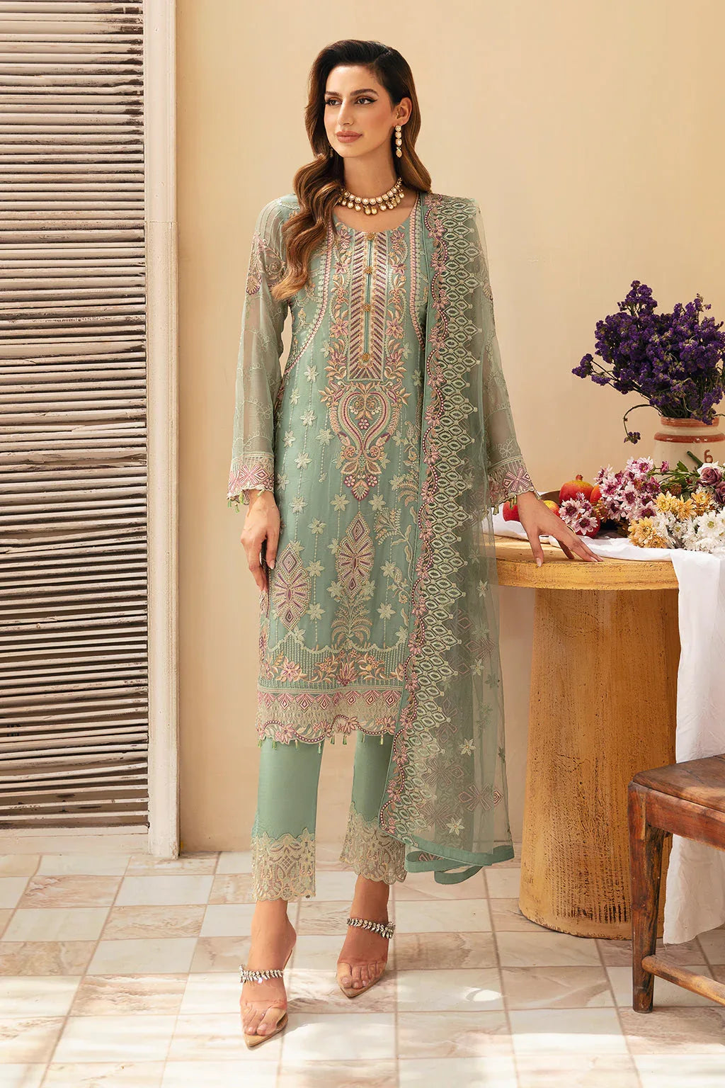 Ramsha | Chevron Chiffon Collection |A-901 - Rang-e-Khaas