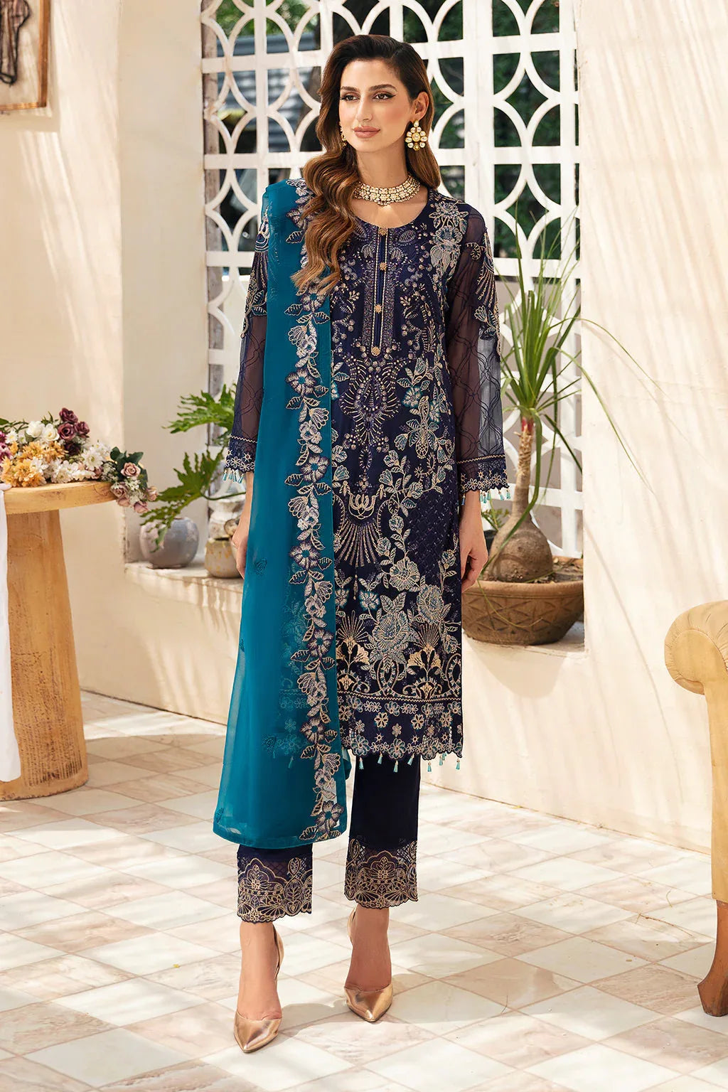 Ramsha | Chevron Chiffon Collection | A-903 - Rang-e-Khaas