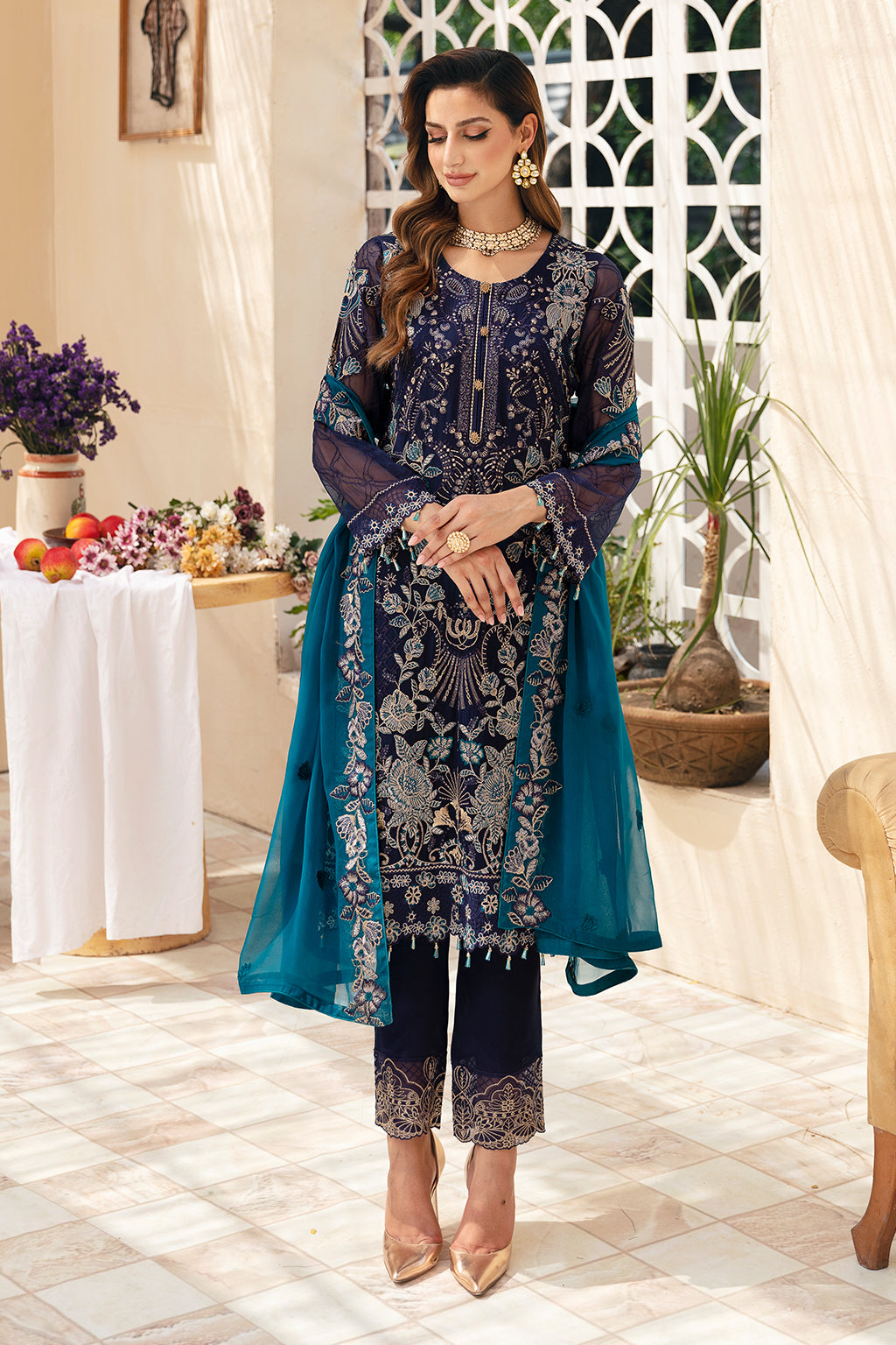 Ramsha | Chevron Chiffon Collection | A-903