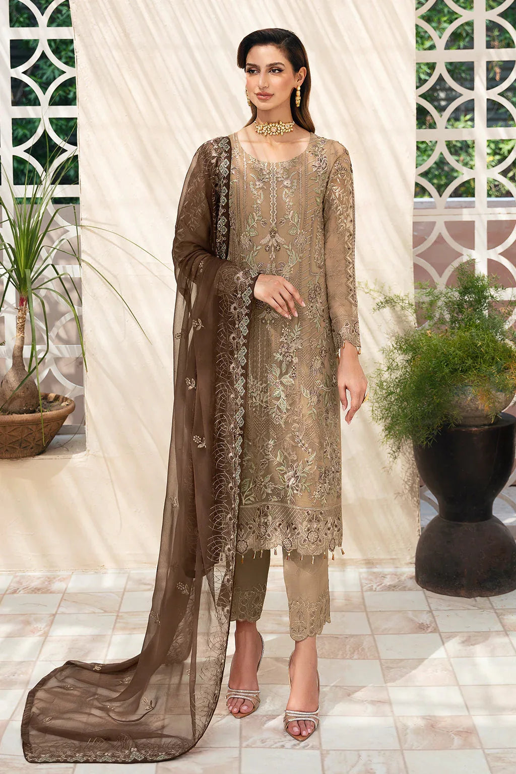 Ramsha | Chevron Chiffon Collection |A-904 - Rang-e-Khaas