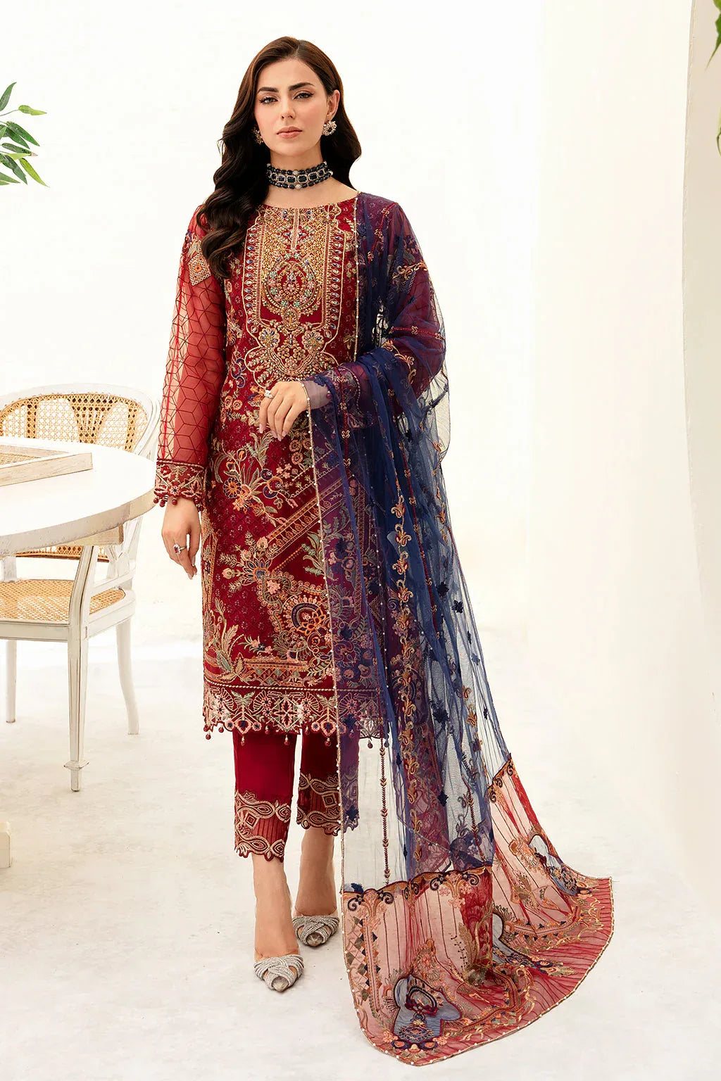 Ramsha | Minhal Organza Collection | M-908 - Rang-e-Khaas