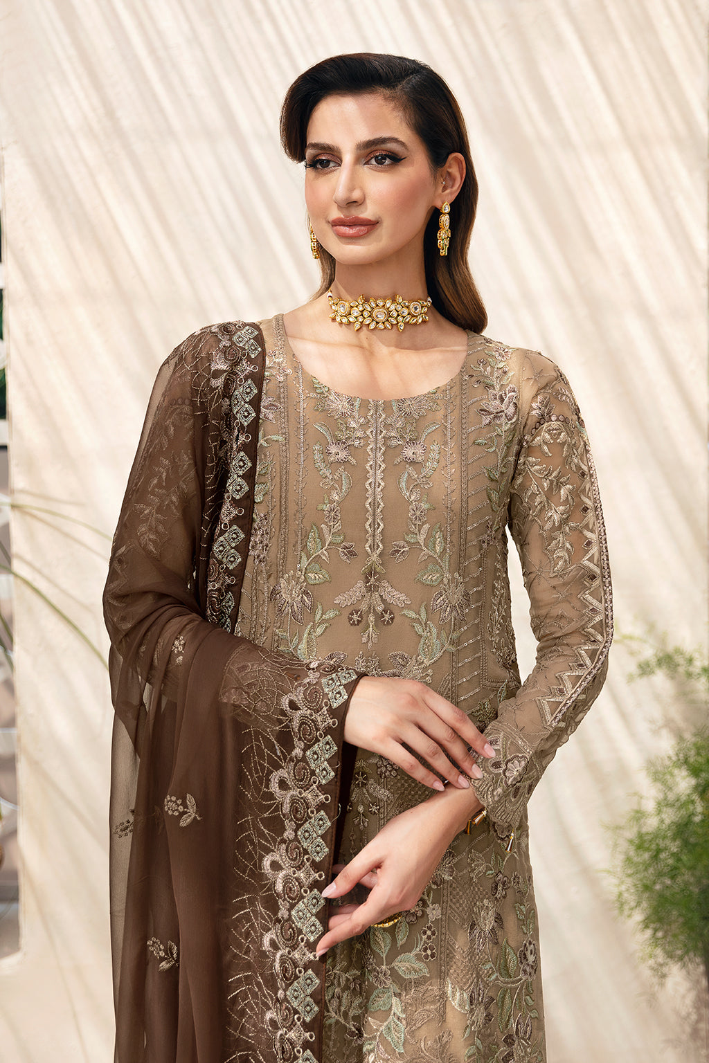 Ramsha | Chevron Chiffon Collection |A-904