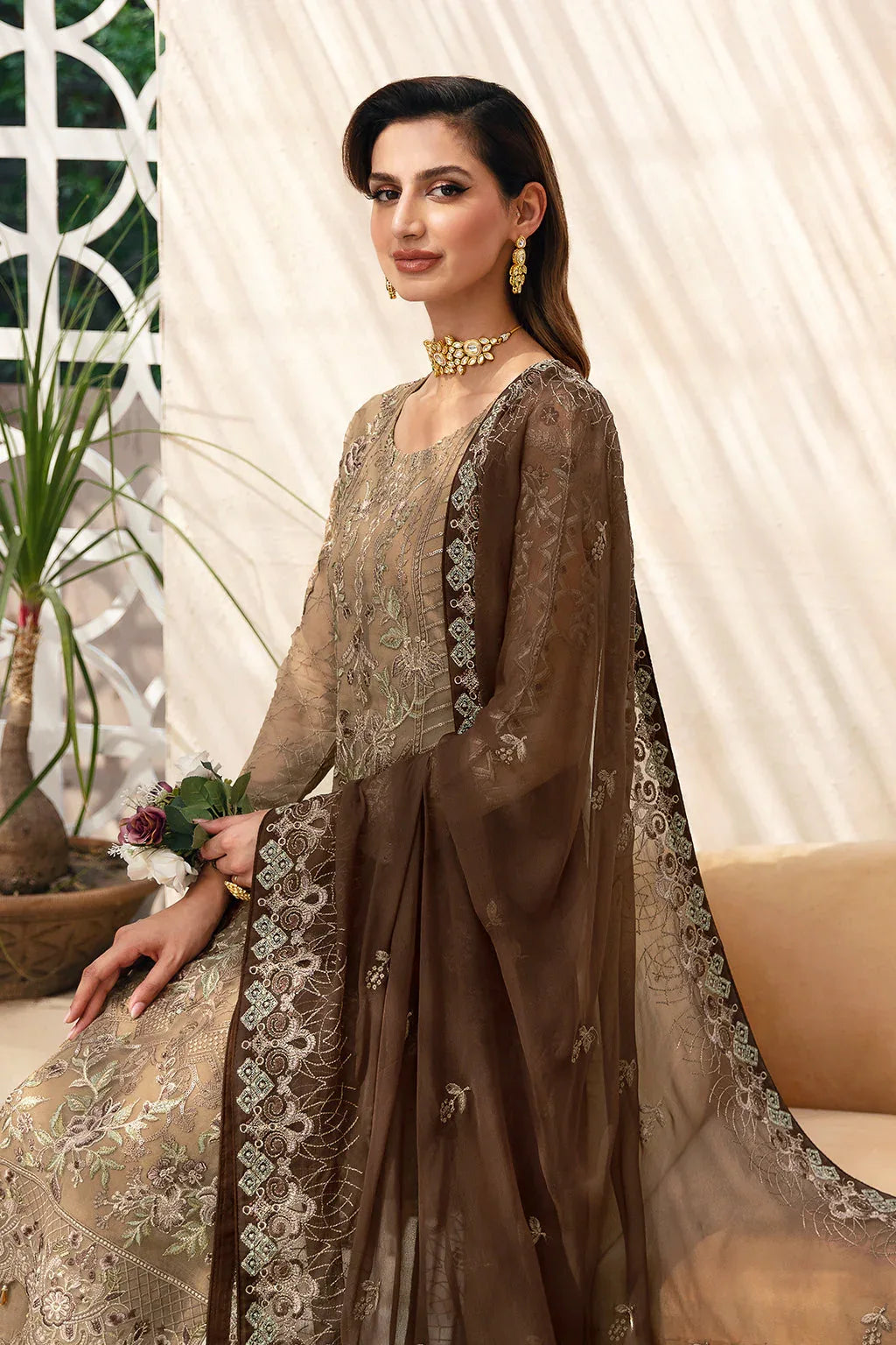 Ramsha | Chevron Chiffon Collection |A-904 - Rang-e-Khaas