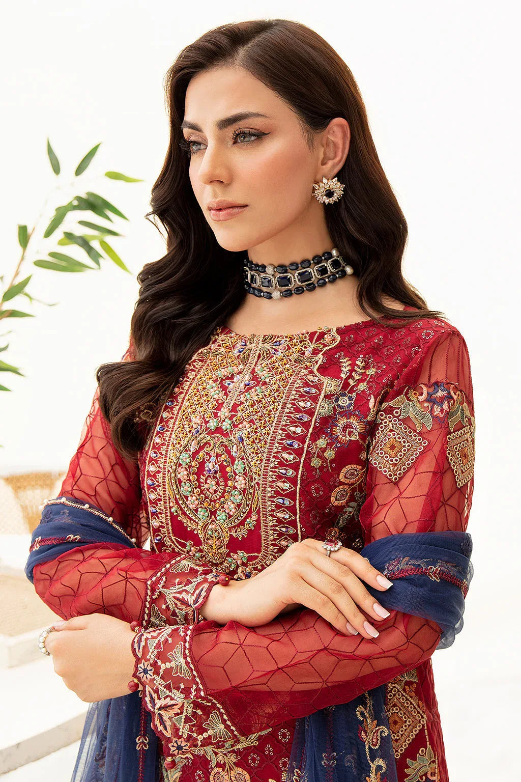 Ramsha | Minhal Organza Collection | M-908 - Rang-e-Khaas