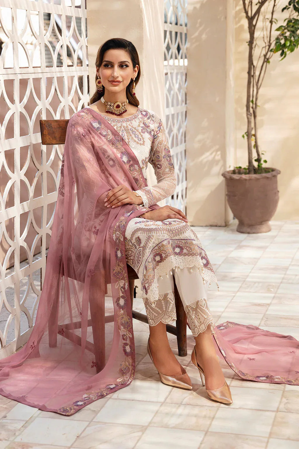 Ramsha | Chevron Chiffon Collection | A-902 - Rang-e-Khaas