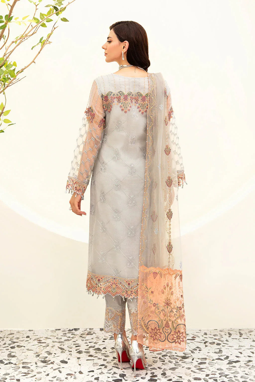 Ramsha | Minhal Organza Collection | M-909 - Rang-e-Khaas