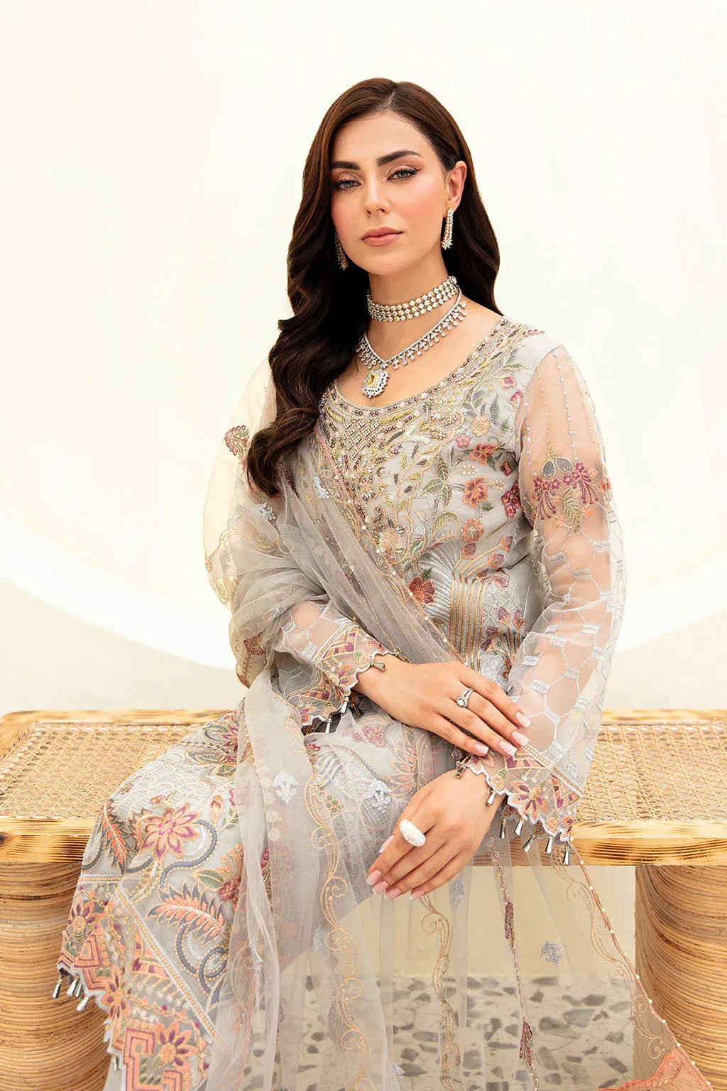 Ramsha | Minhal Organza Collection | M-909 - Rang-e-Khaas