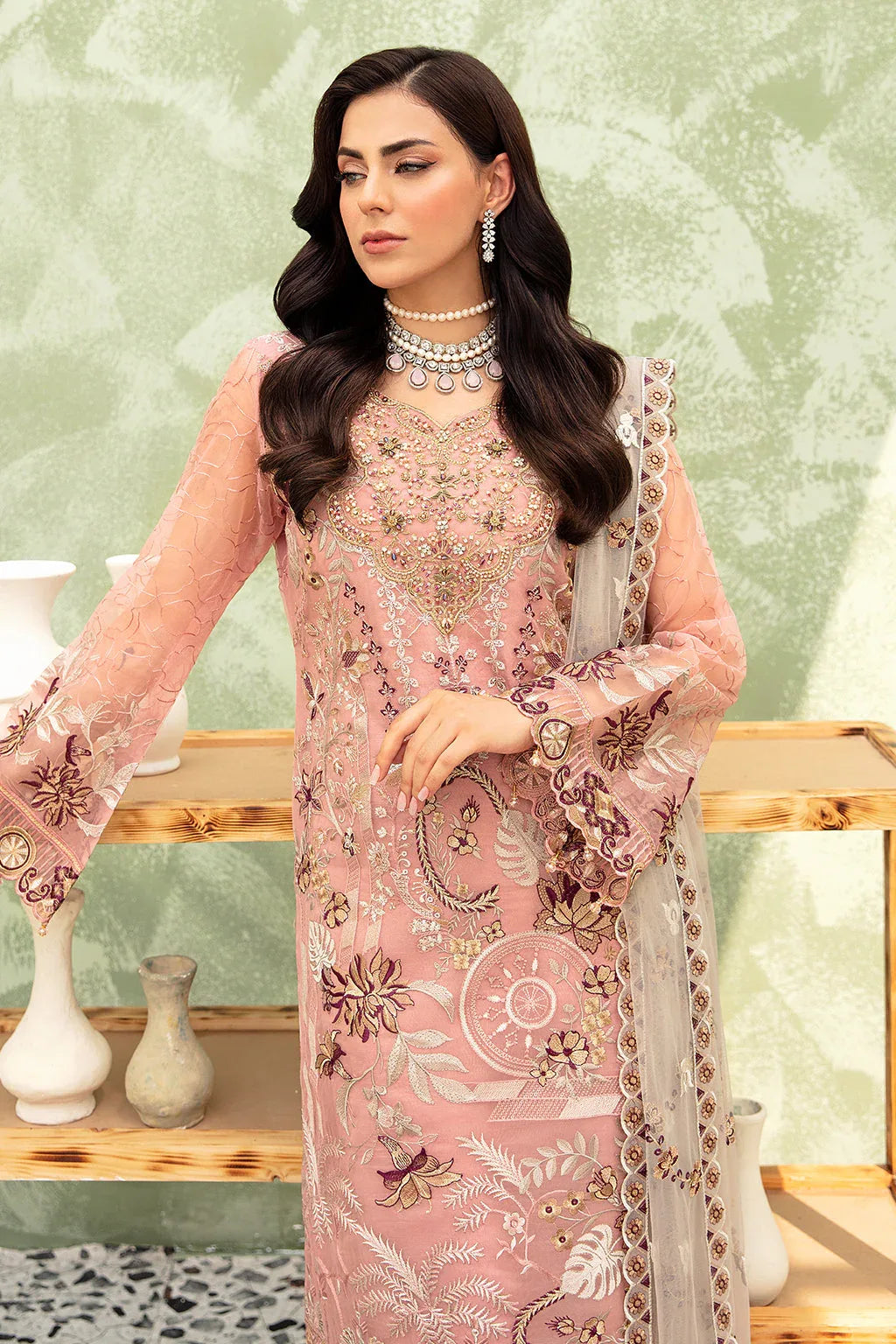 Ramsha | Minhal Organza Collection | M-903 - Rang-e-Khaas