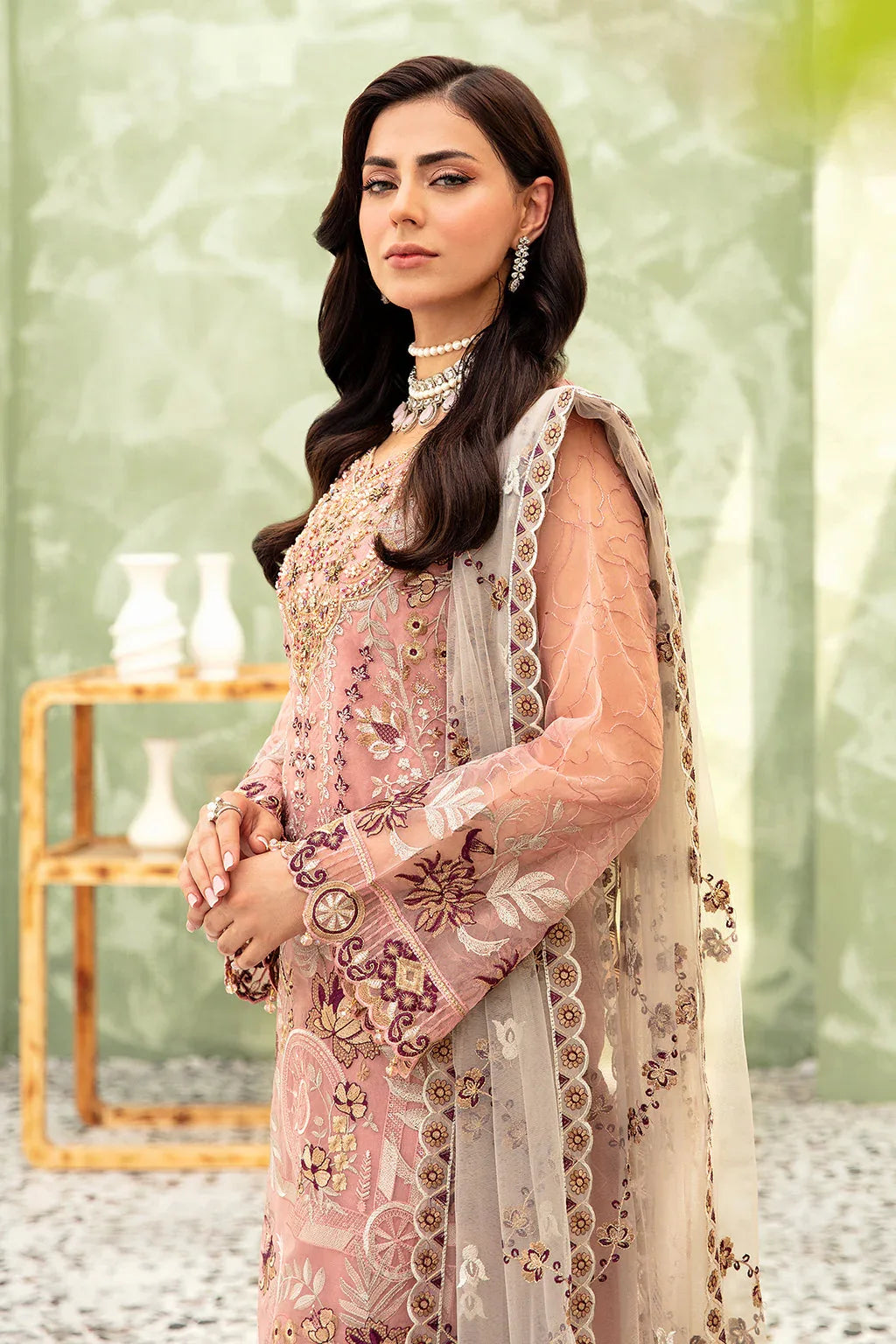Ramsha | Minhal Organza Collection | M-903 - Rang-e-Khaas
