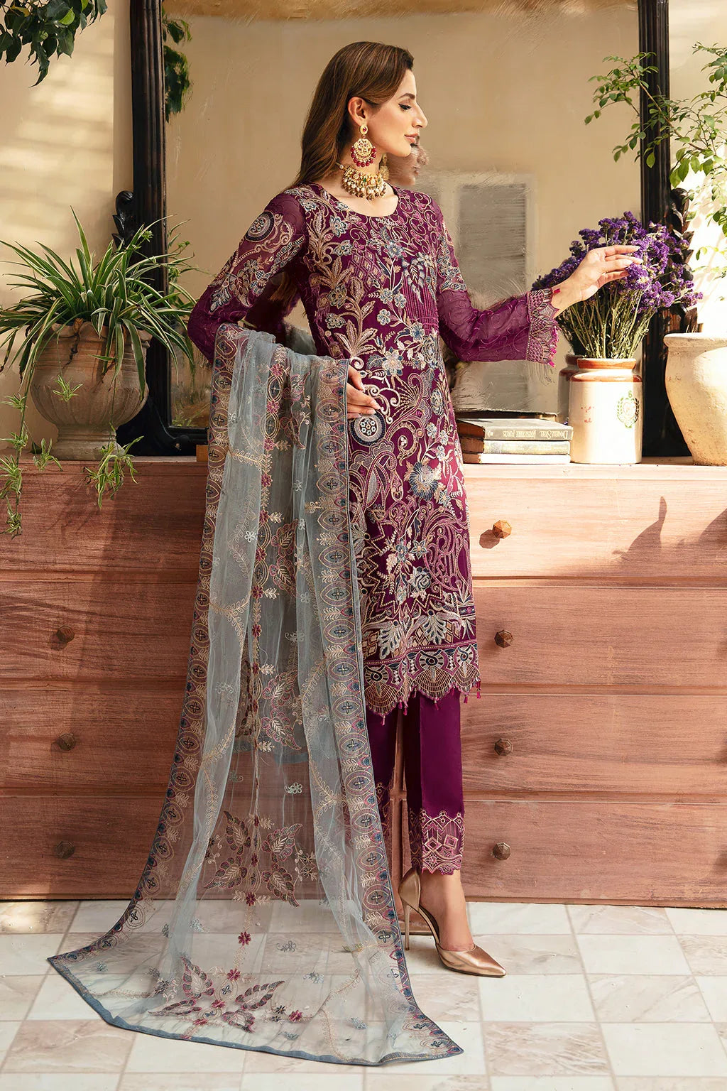 Ramsha | Chevron Chiffon Collection | A-911 - Rang-e-Khaas