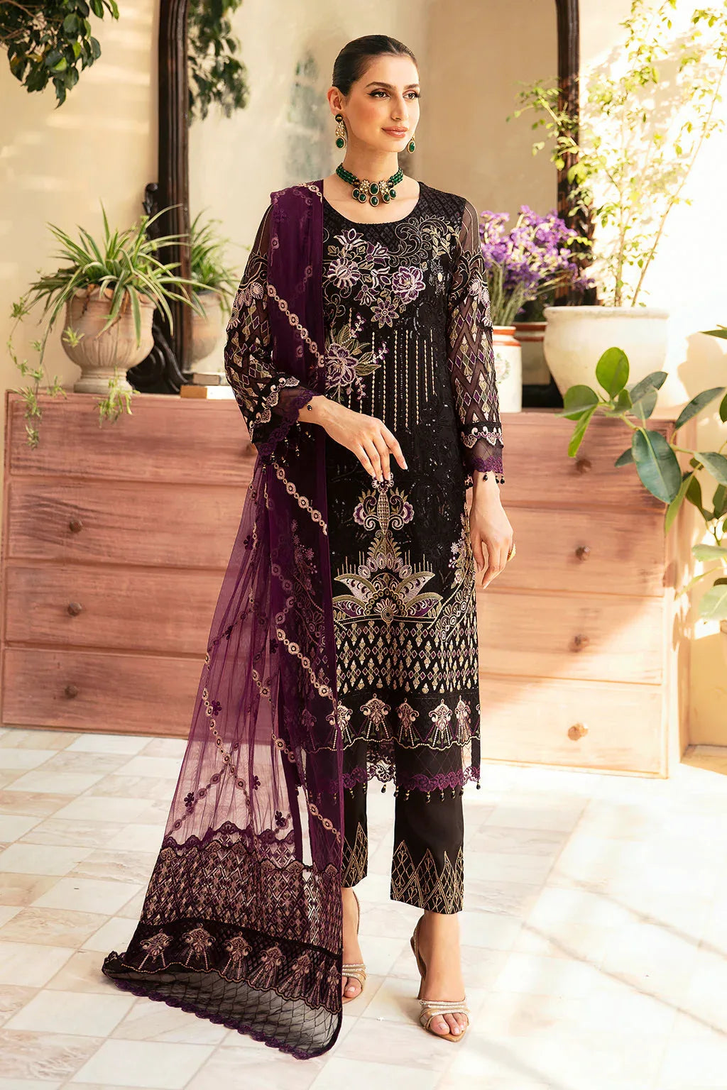 Ramsha | Chevron Chiffon Collection | A-905 - Rang-e-Khaas