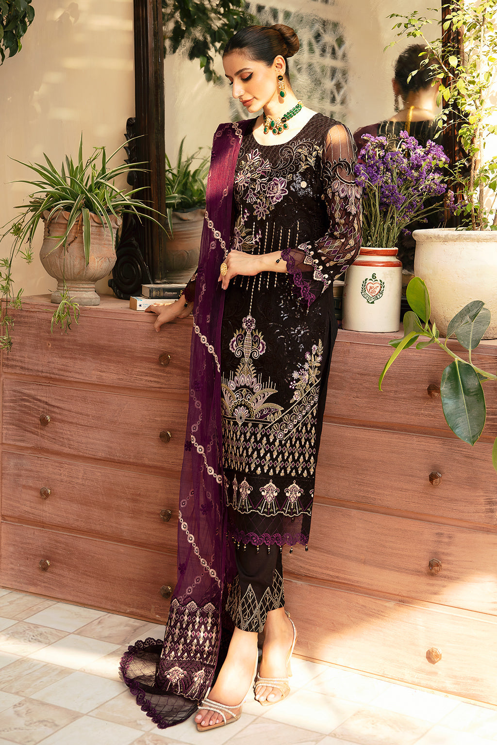 Ramsha | Chevron Chiffon Collection | A-905