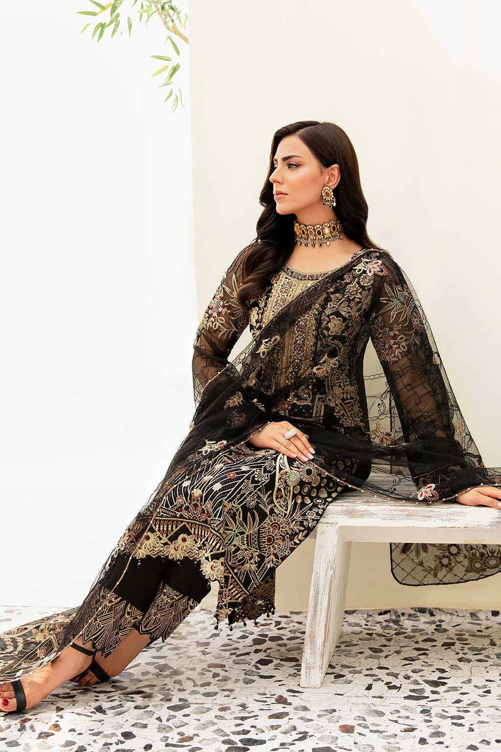 Ramsha | Minhal Organza Collection | M-906 - Rang-e-Khaas