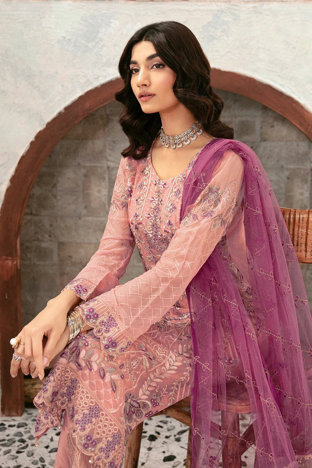 Ramsha | Rangoon Chiffon Collection 24 | D-1201 - Rang-e-Khaas