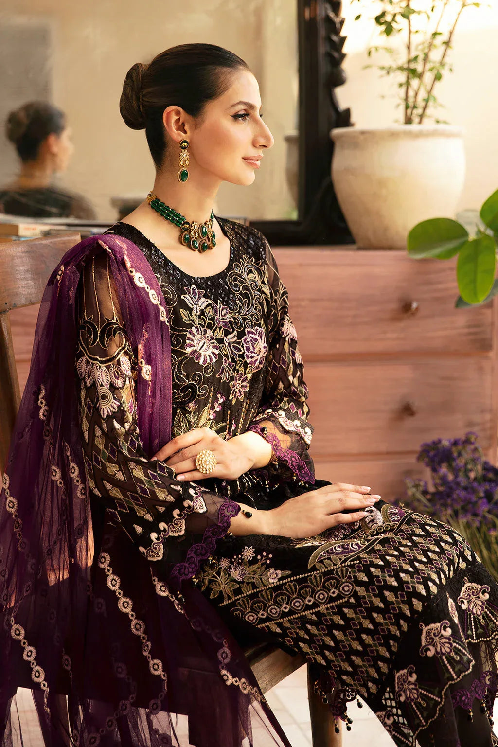 Ramsha | Chevron Chiffon Collection | A-905 - Rang-e-Khaas