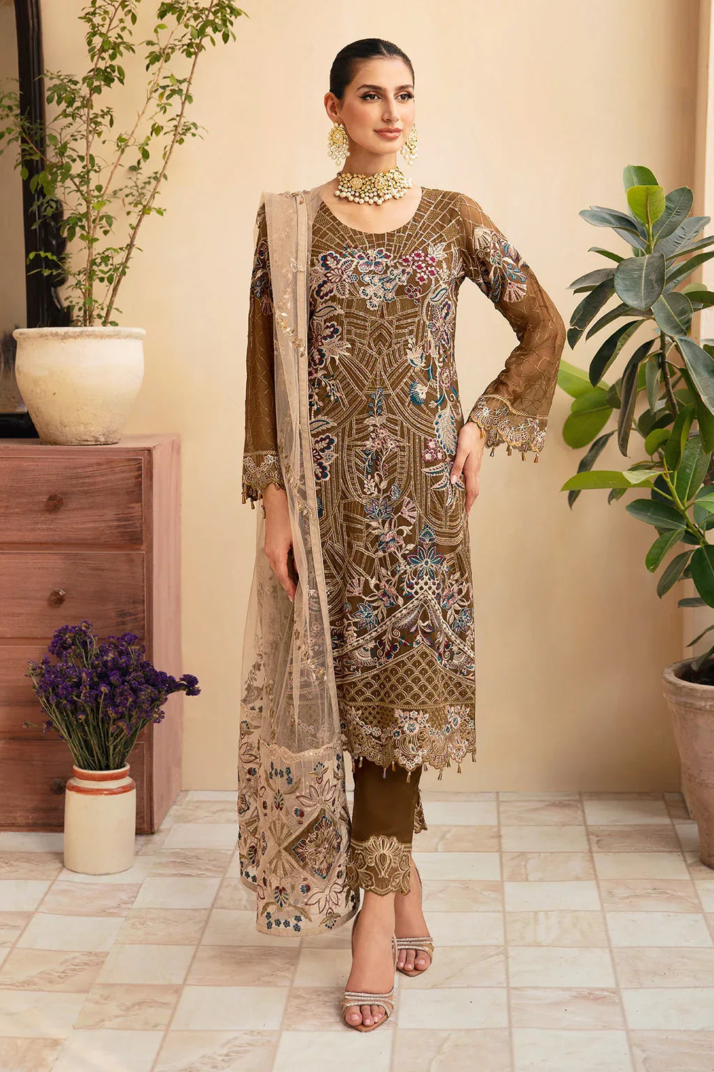 Ramsha | Chevron Chiffon Collection | A-910 - Rang-e-Khaas