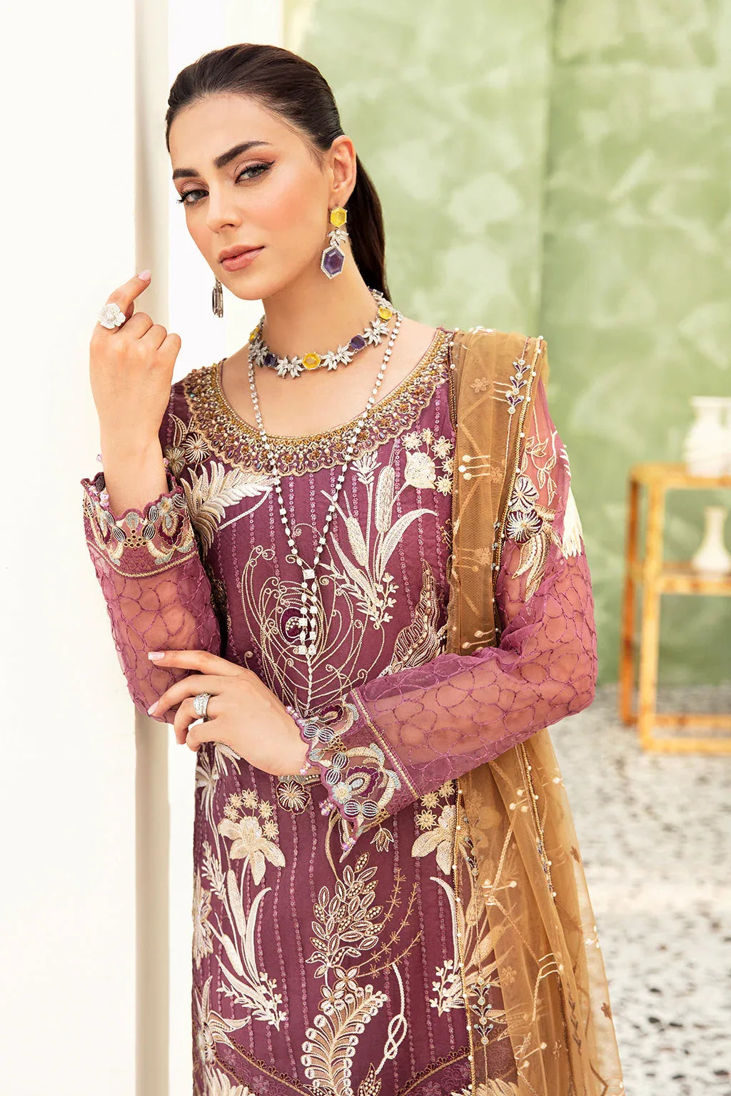 Ramsha | Minhal Organza Collection | M-910 - Rang-e-Khaas