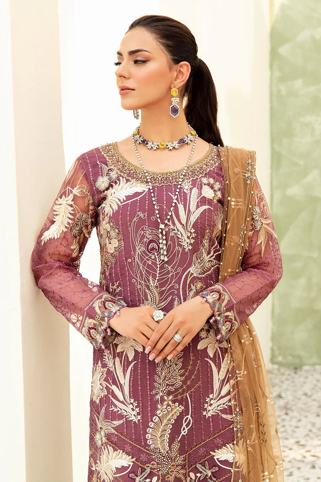 Ramsha | Minhal Organza Collection | M-910 - Rang-e-Khaas